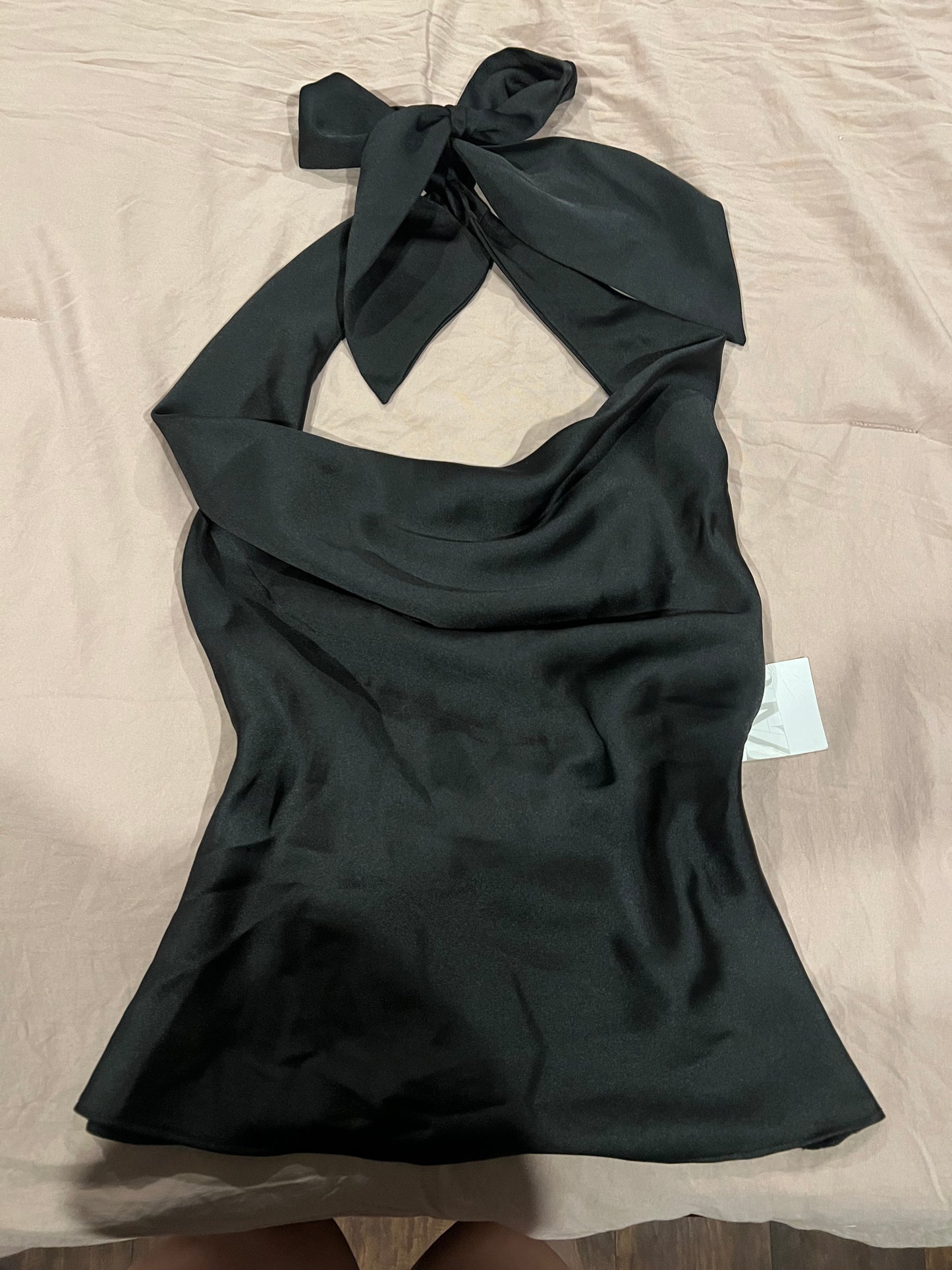Zara Black Satin Top