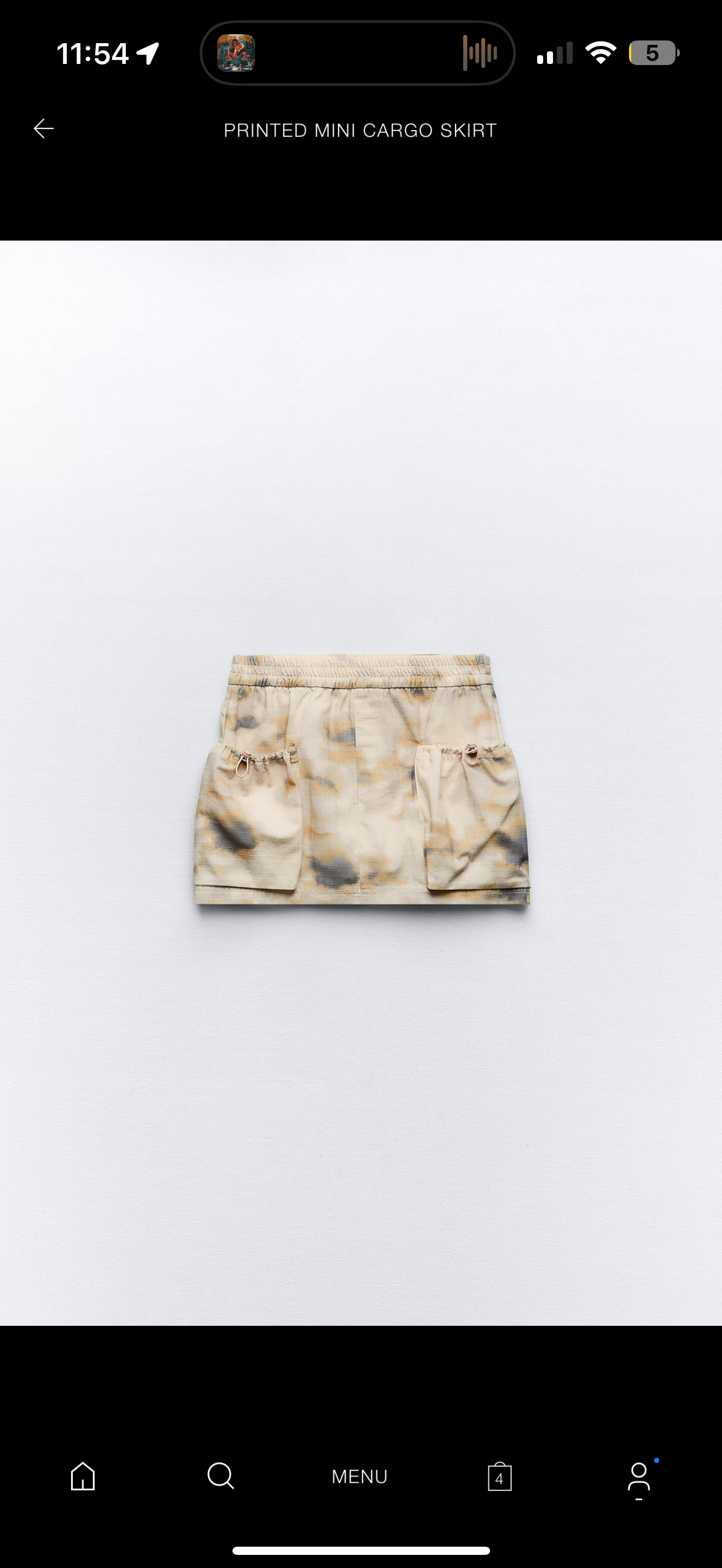 Zara Camo Mini Skirt