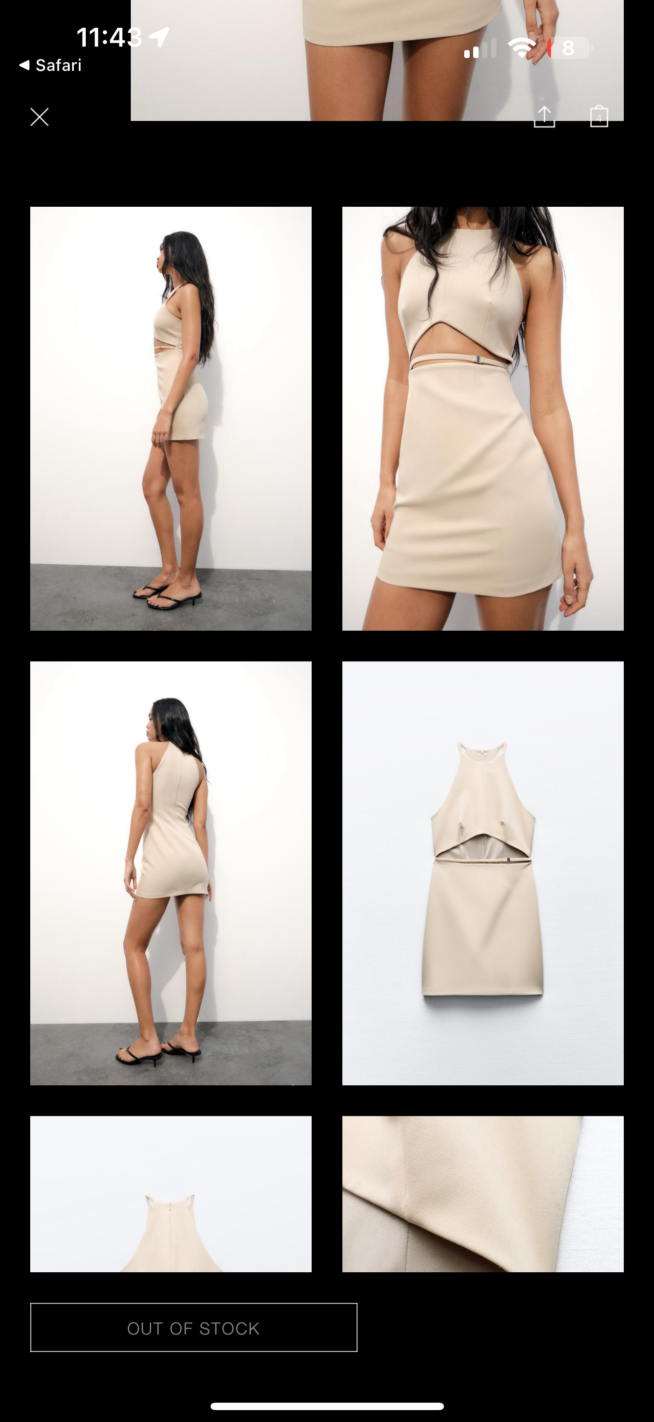 Zara Cut Out Mini Dress
