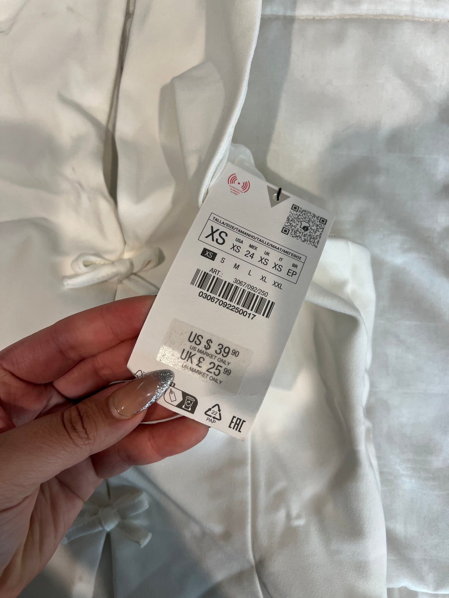 White Bow Halter Zara Top