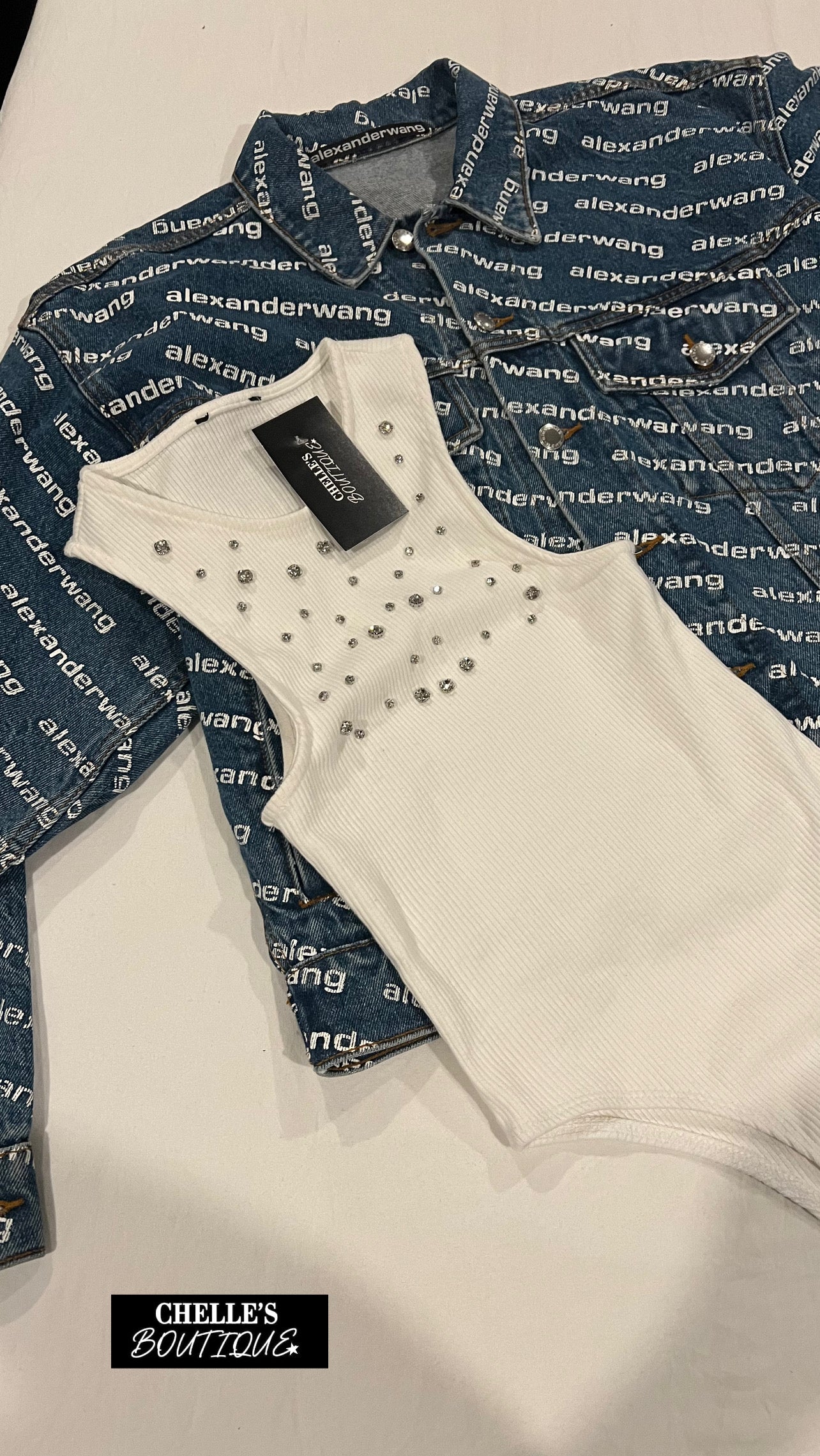 Rhinestone Bodysuit Tops
