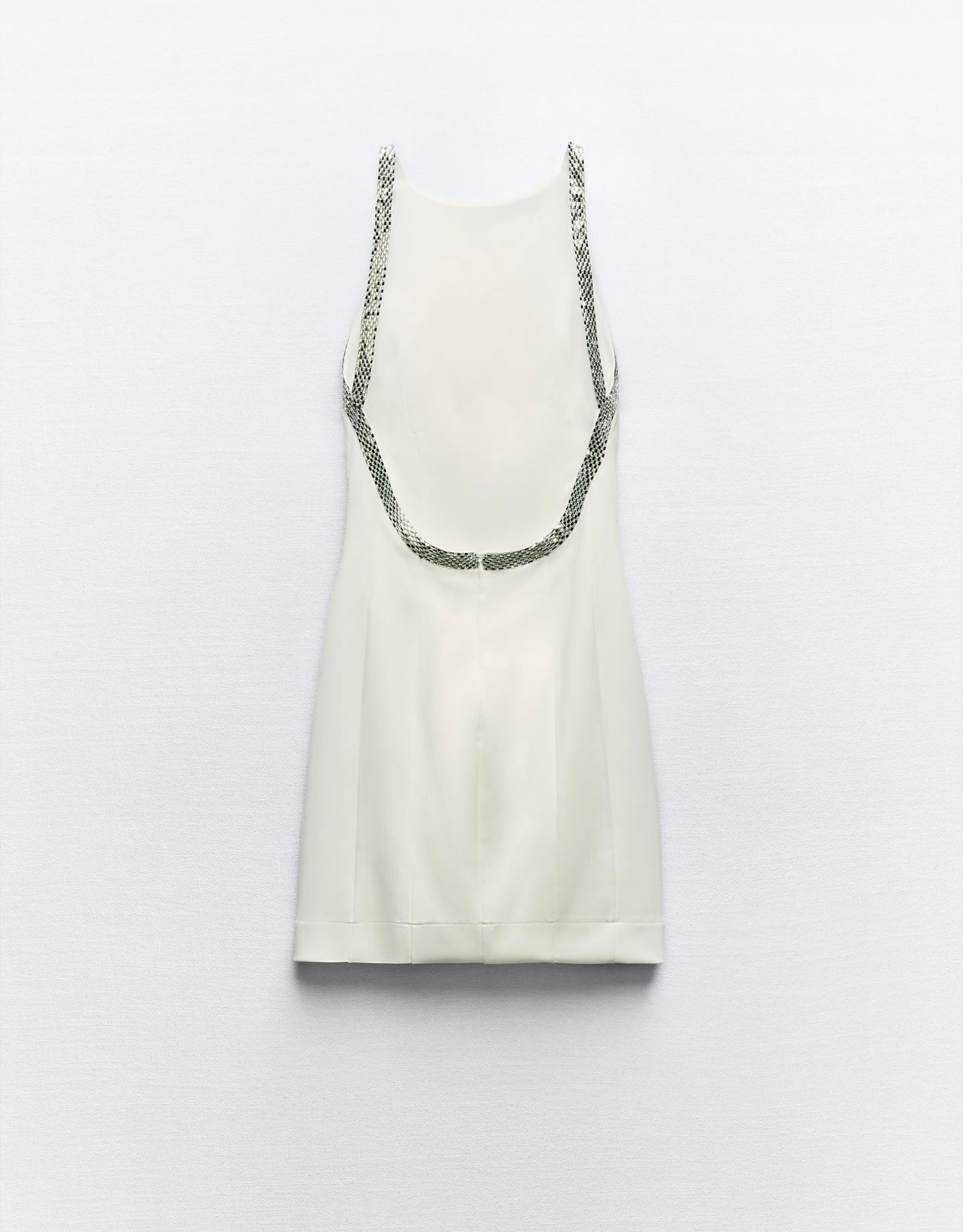 Zara White Rhinestone Dress