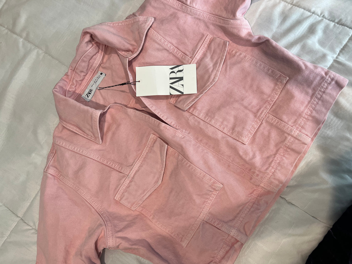 Zara Pink Denim Top