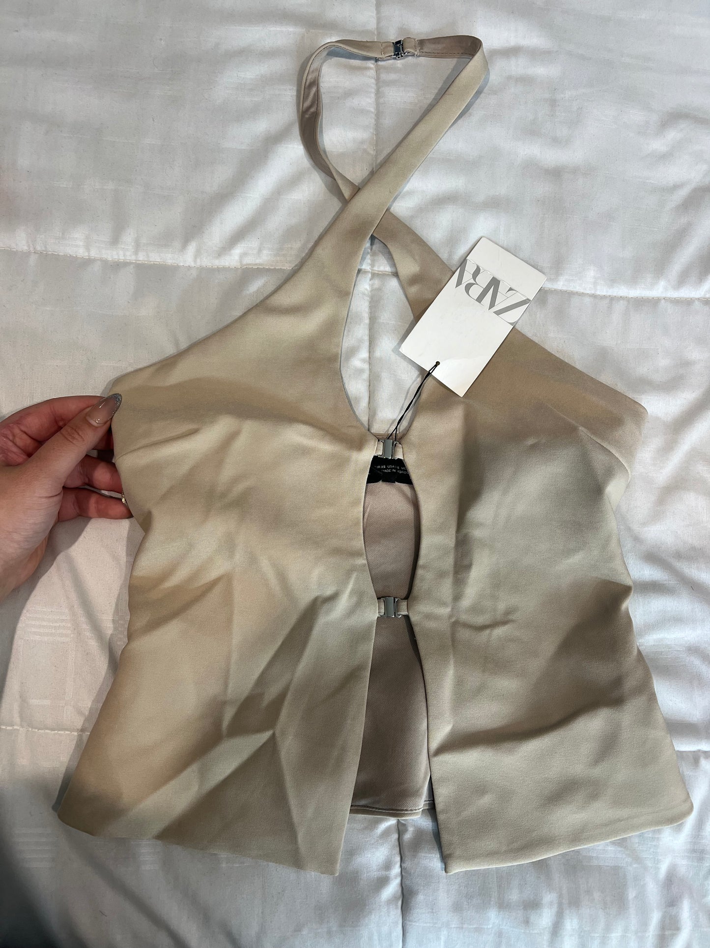 Brown Zara Halter Top