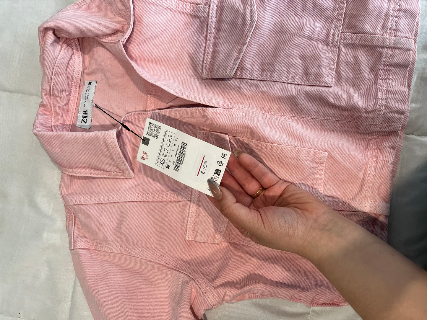 Zara Pink Denim Top