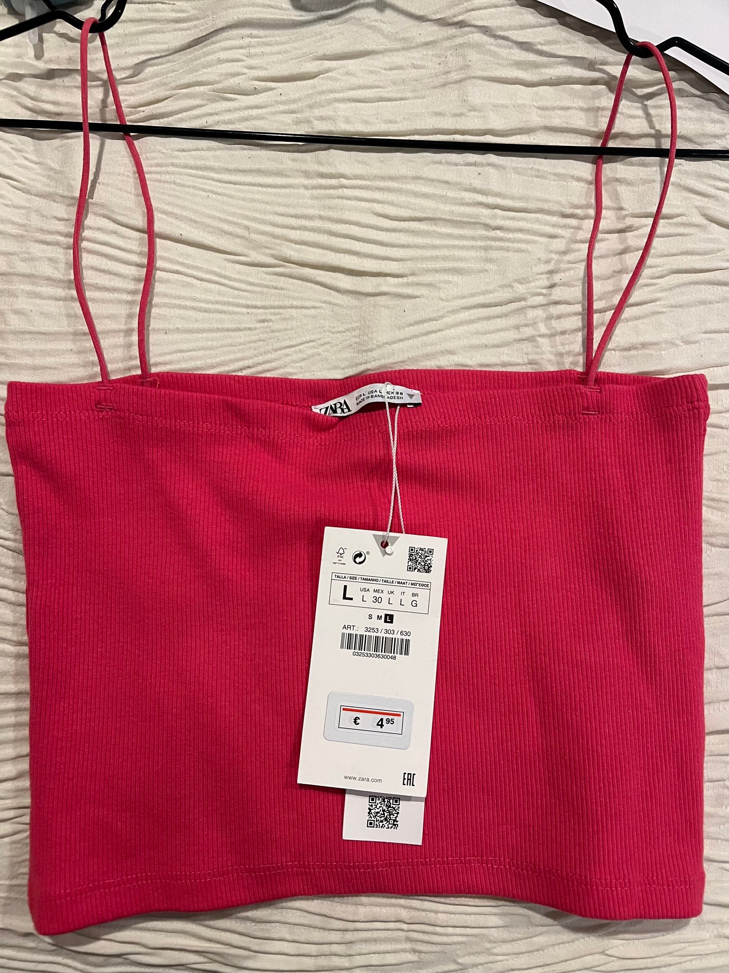 Zara Pink Spaghetti Top