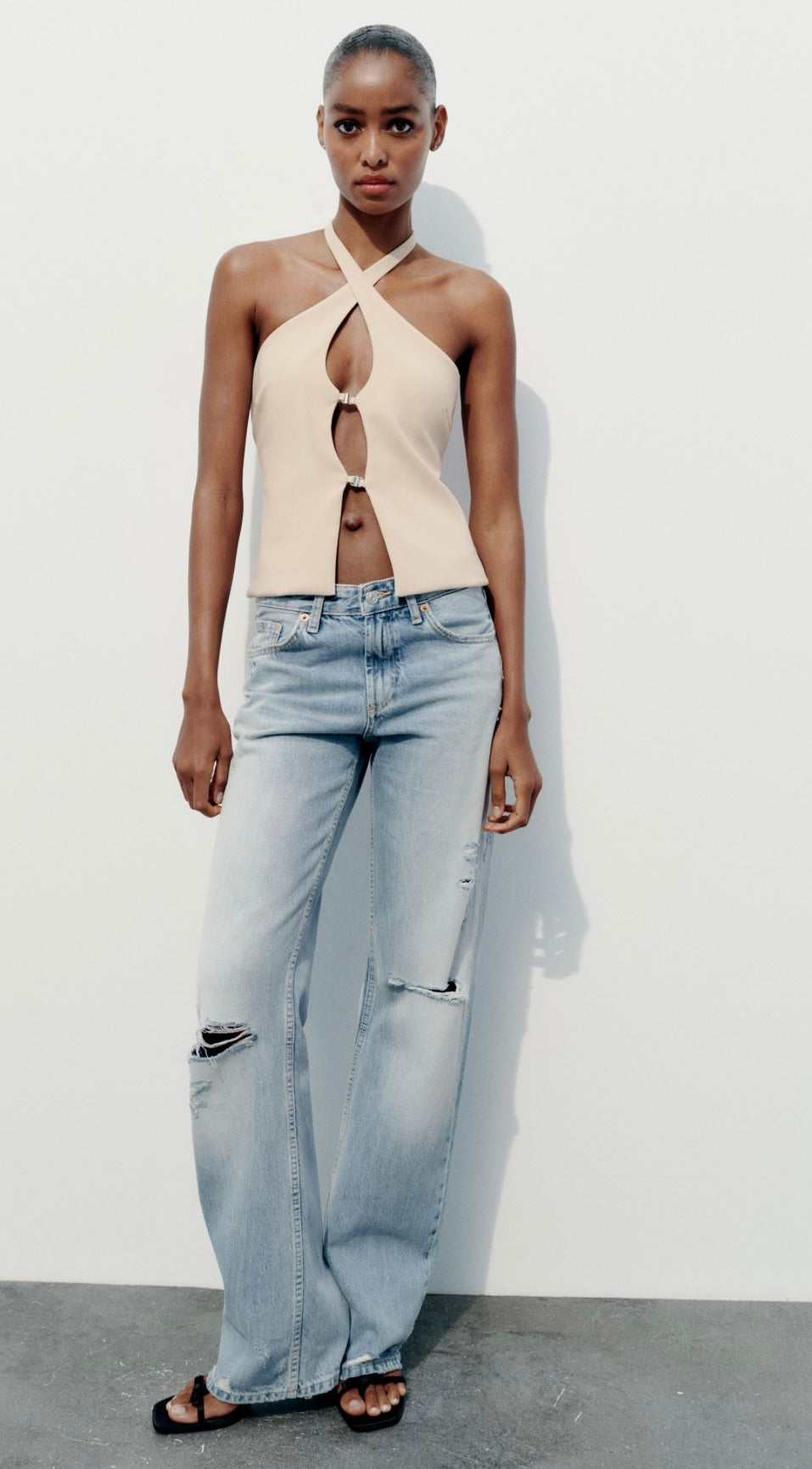 Brown Zara Halter Top