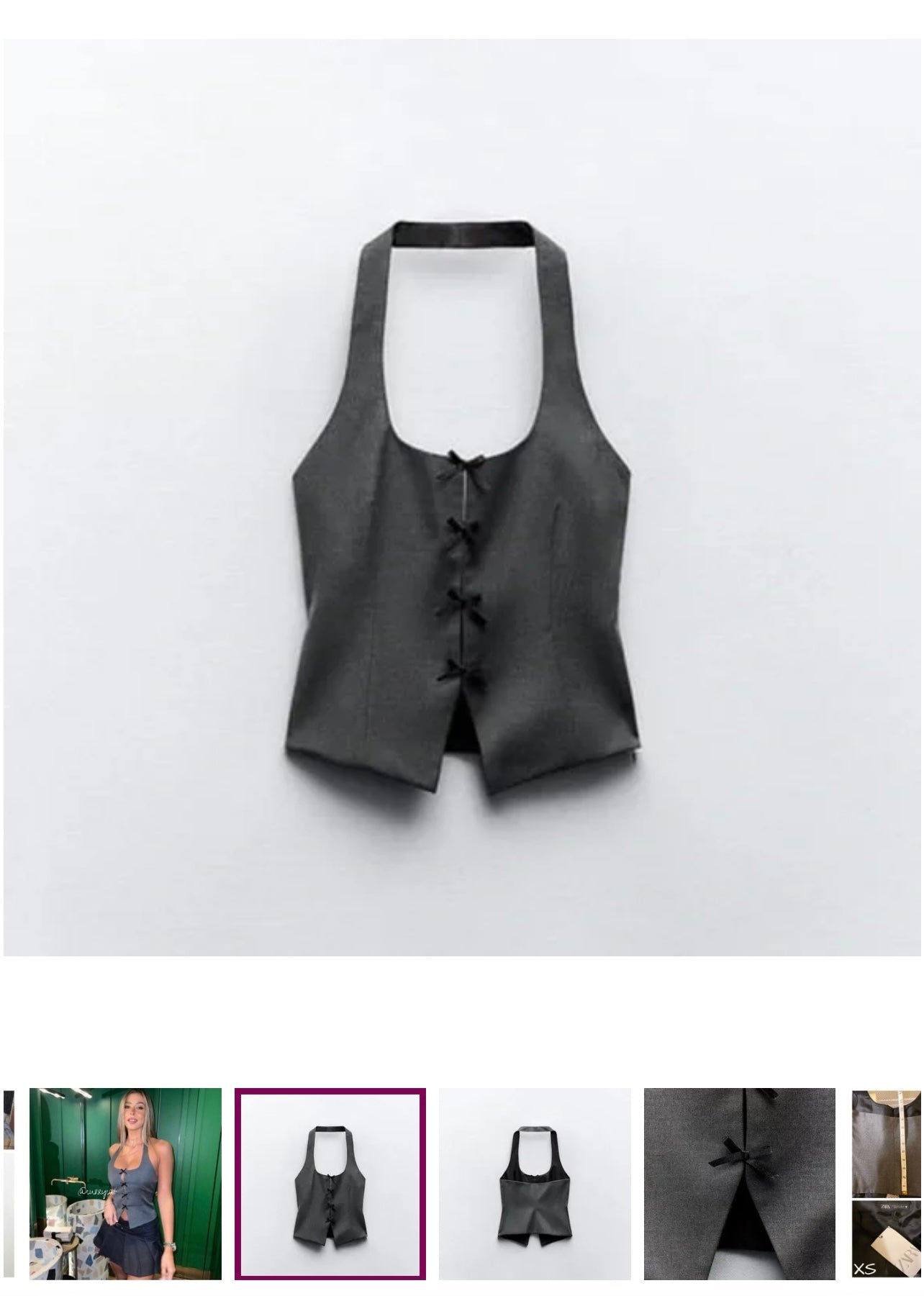 Zara Bow Halter Top