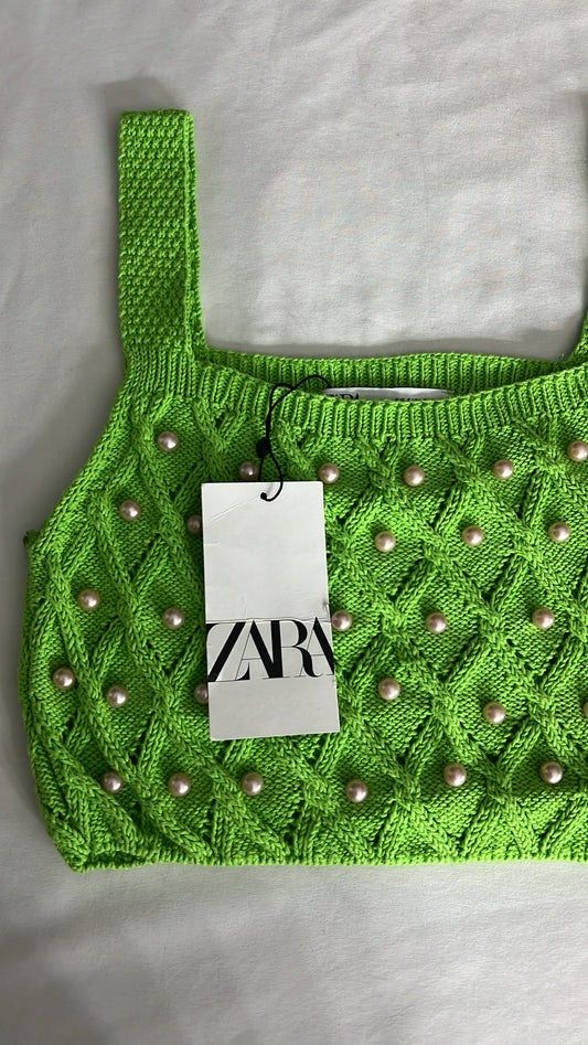 Zara Green Knit Top