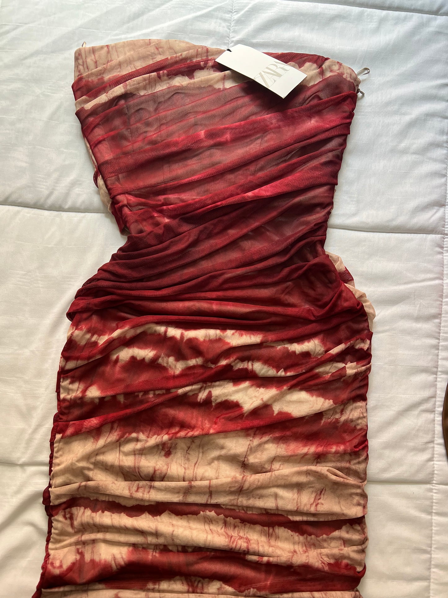 Zara Red Mesh Dress