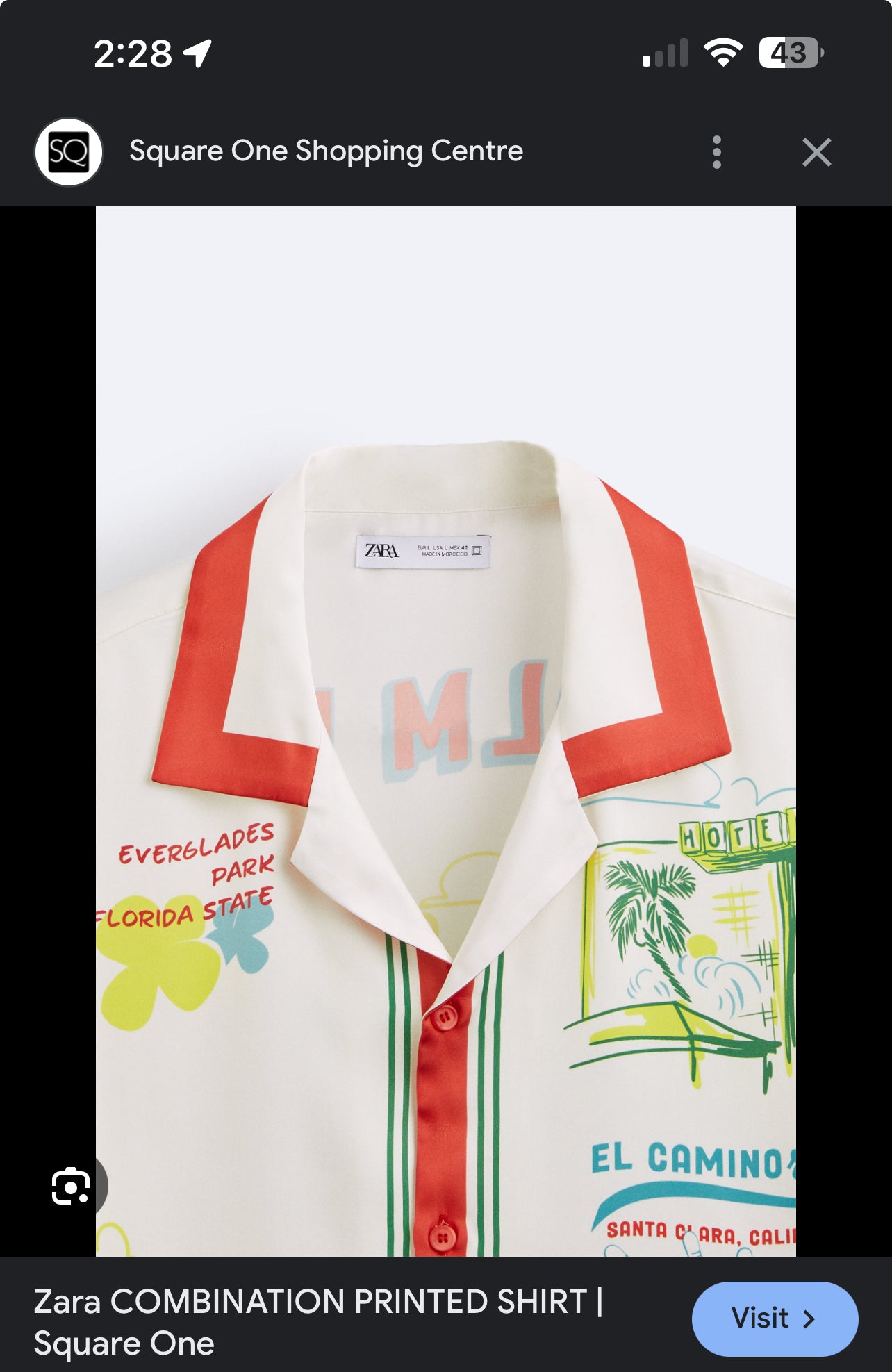 Zara Palm Beach Shirt