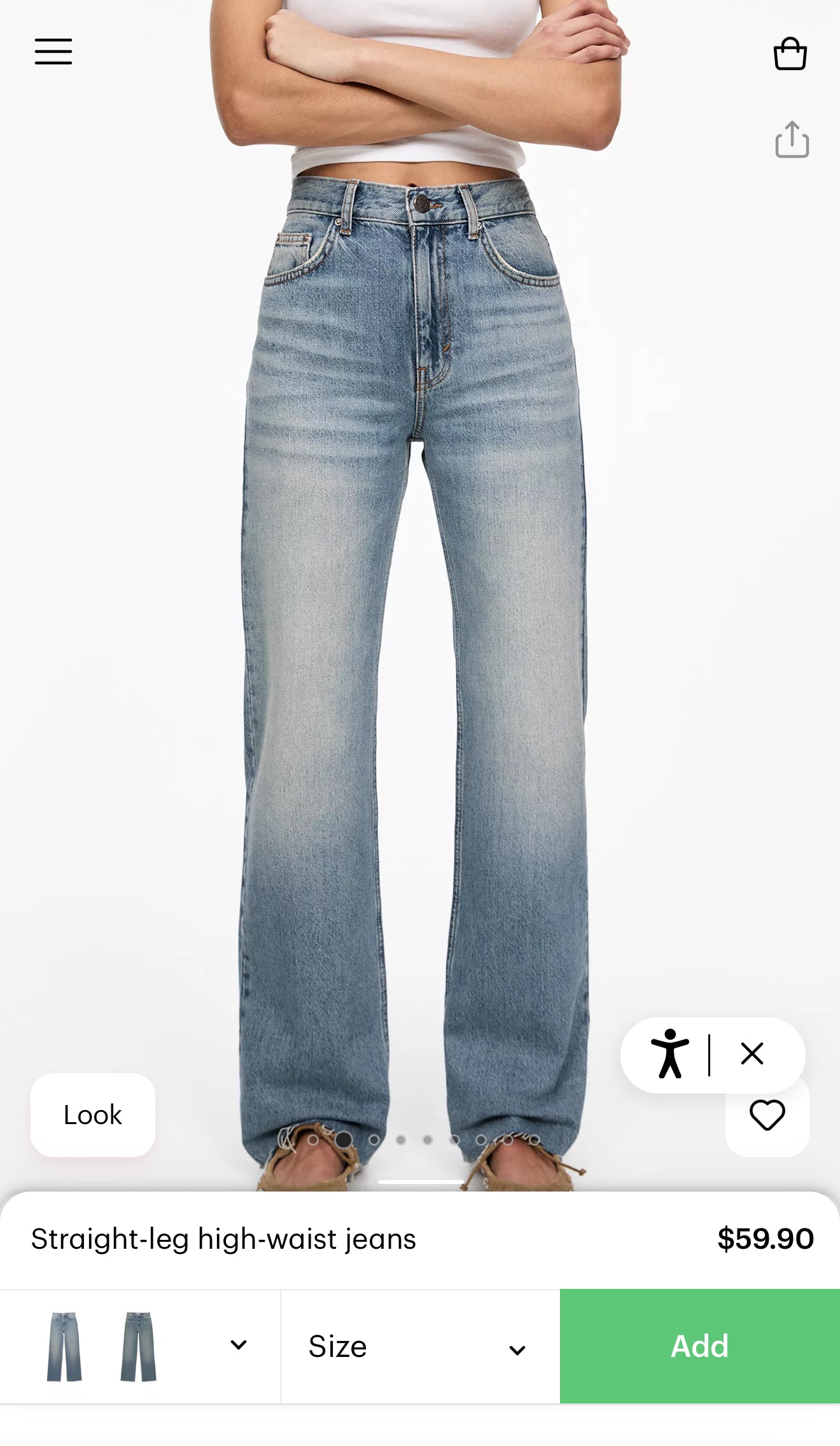 Pull and Bear Straigt High Rise Jeans