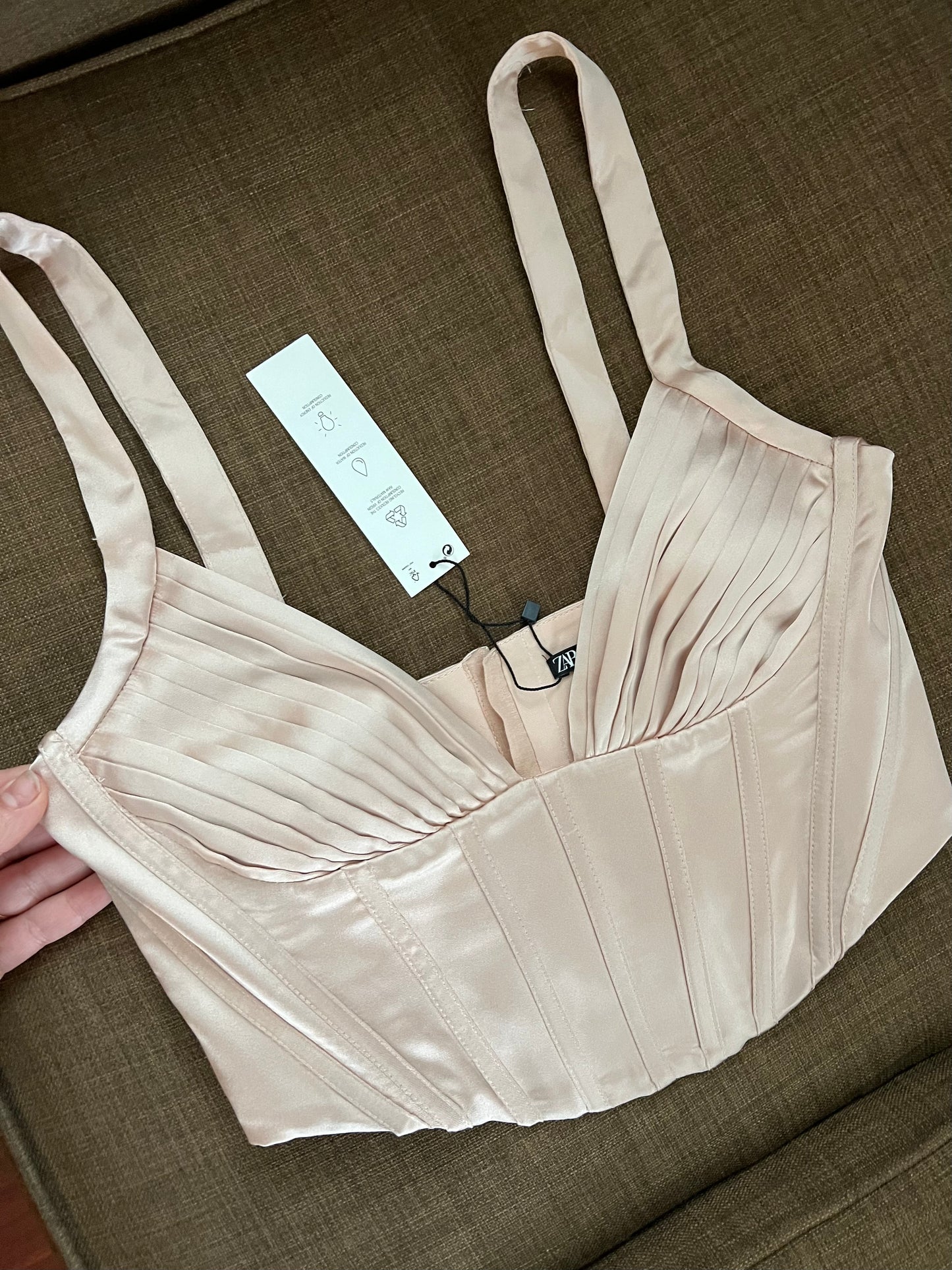 Zara Satin Corset Top