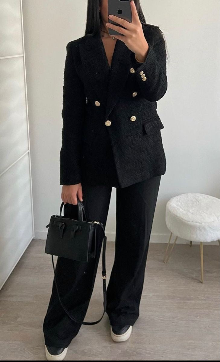 Zara Black Knit Blazer