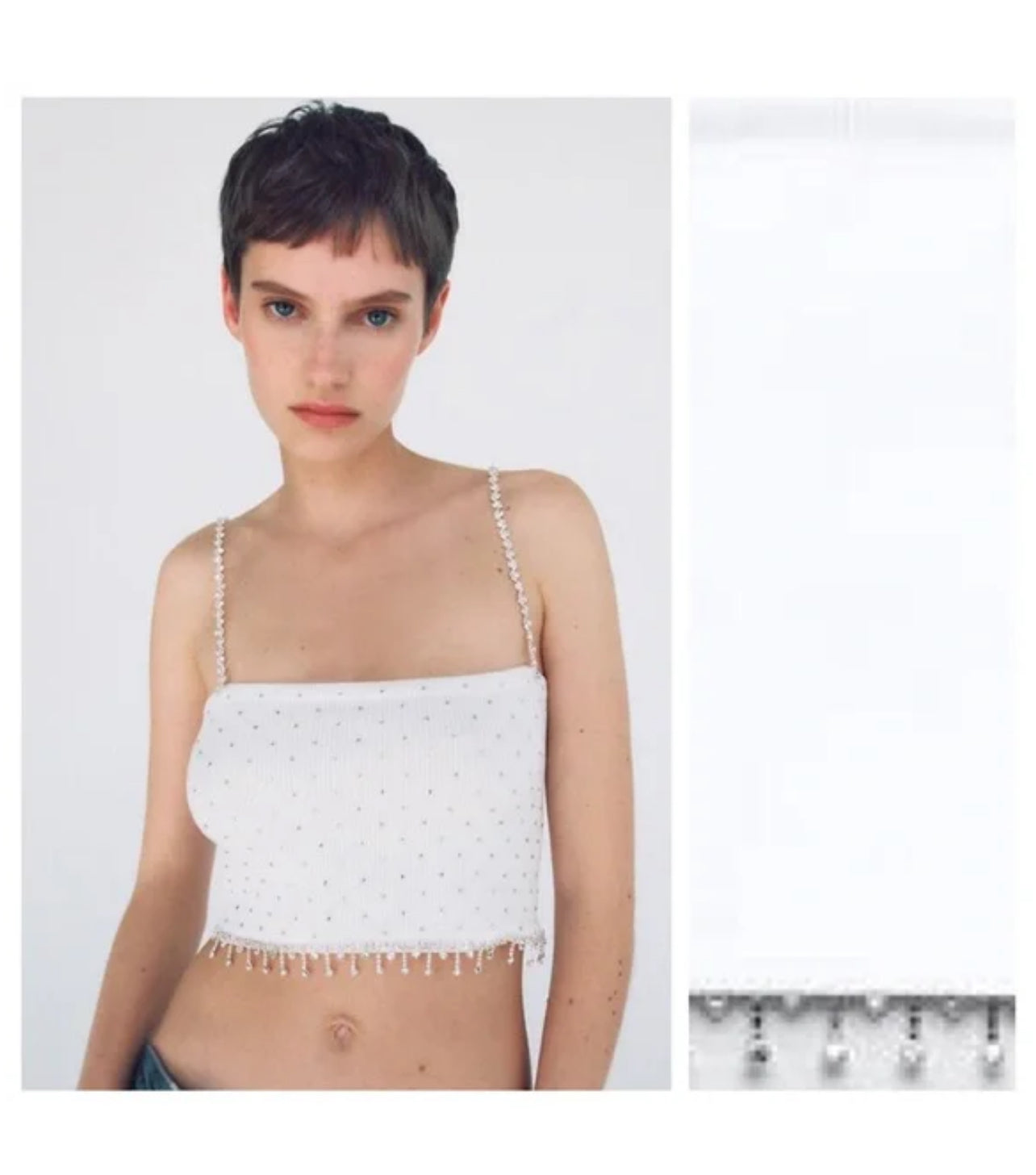 Zara Rhinestone Bandeau Top