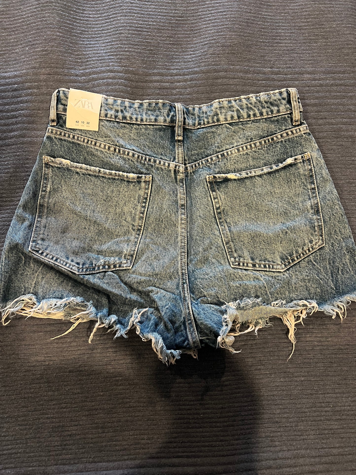 Zara Dark Denim Wash Shorts