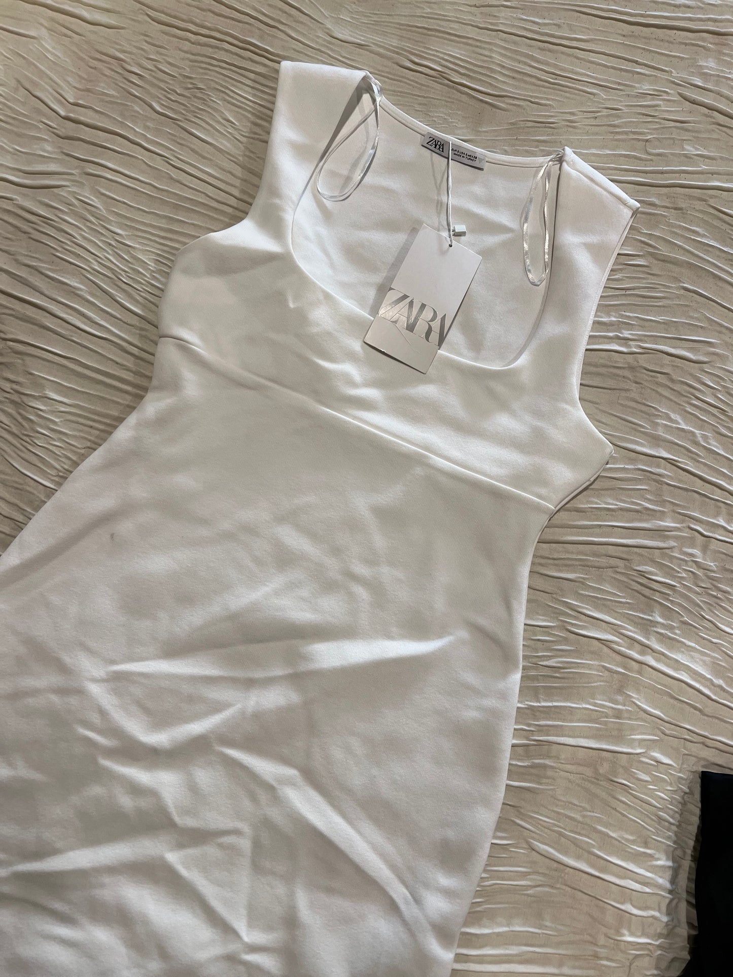 Zara White Square Dress