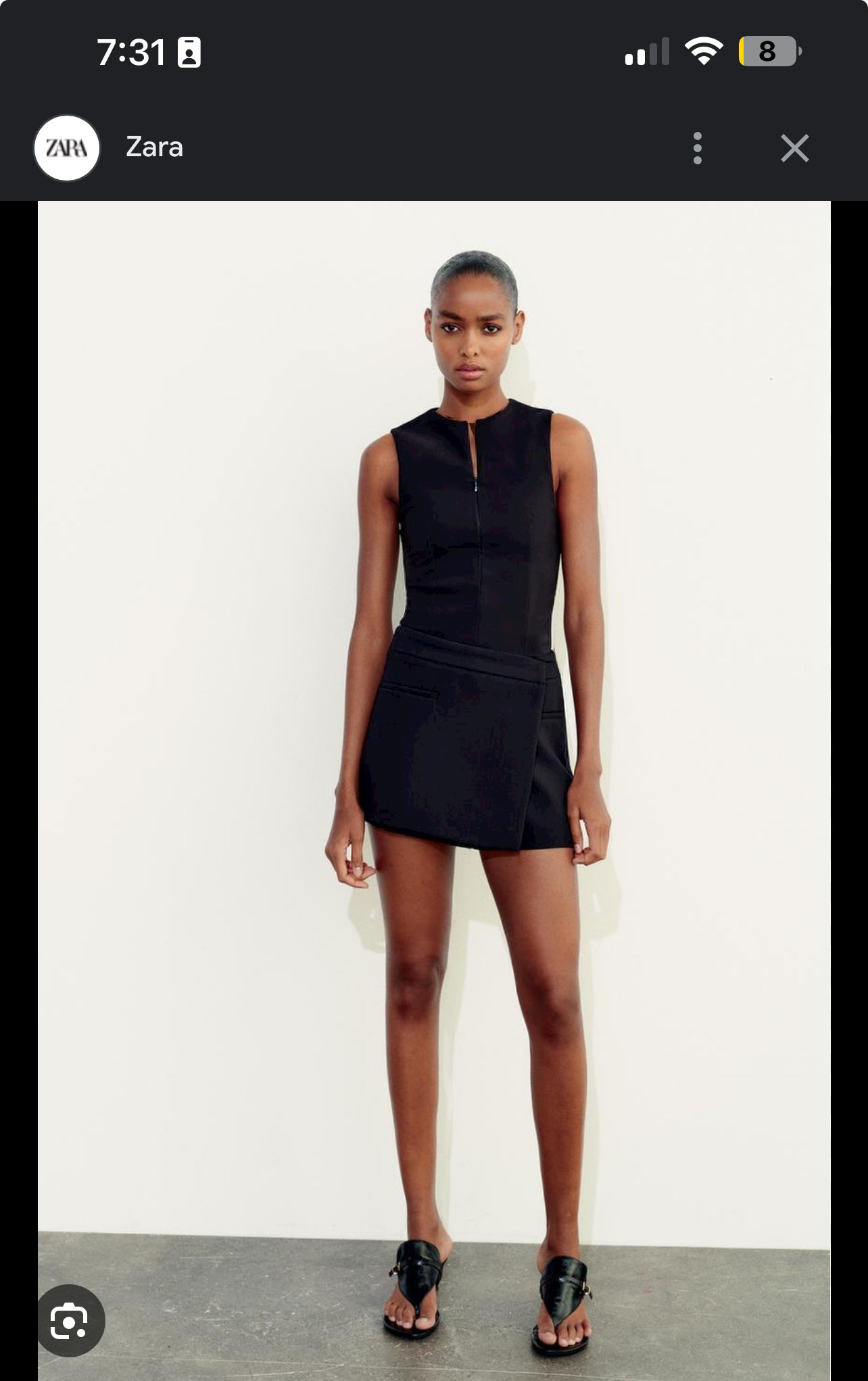 Zara Black Skort