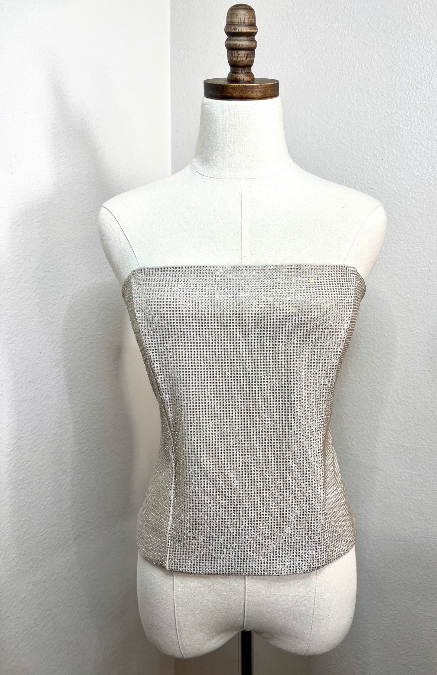 Silver Rhinestone Top