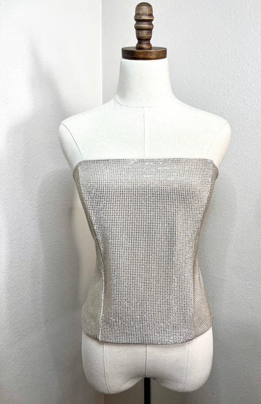 Silver Rhinestone Top