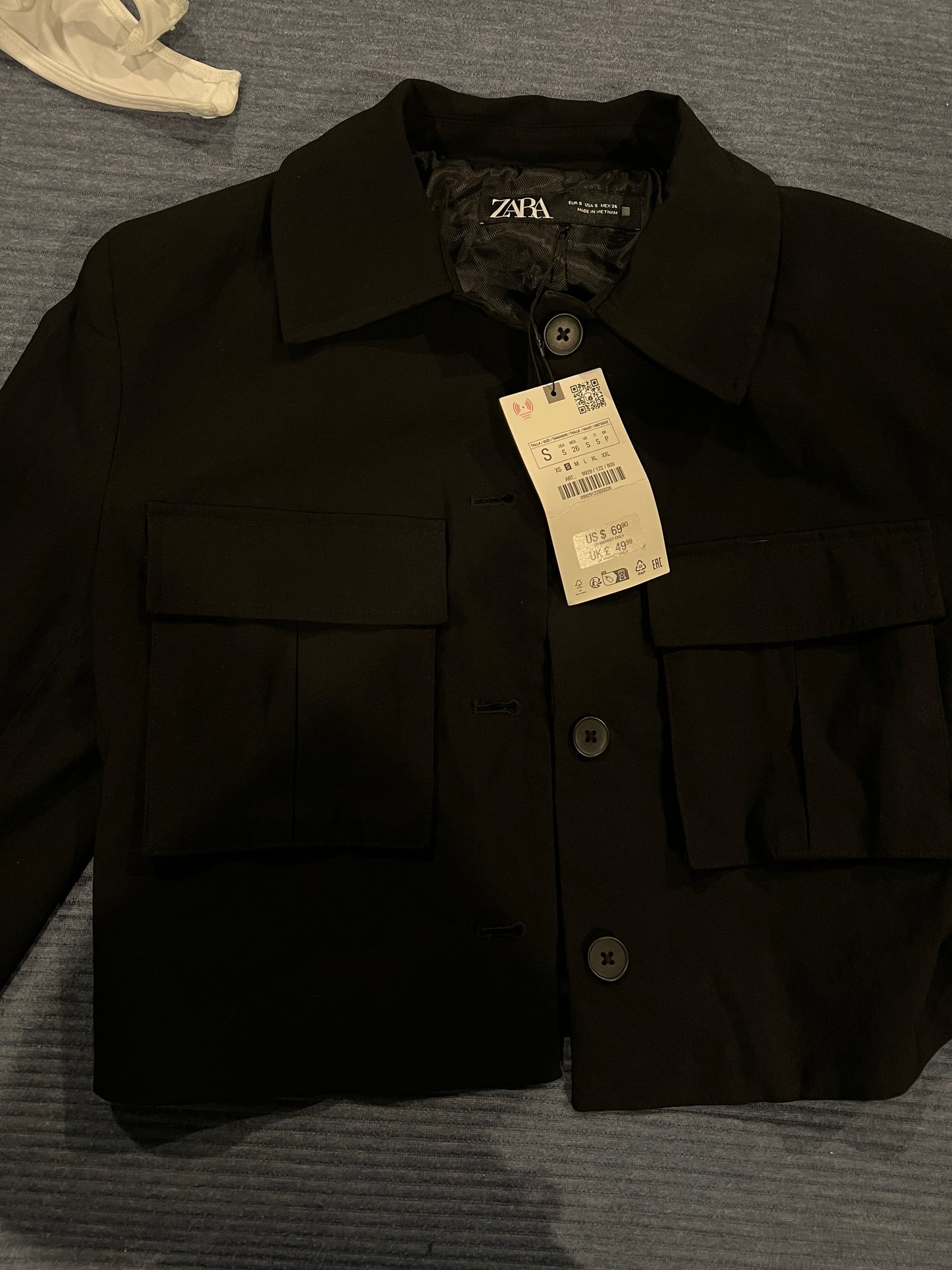 Zara Black Cropped Jacket