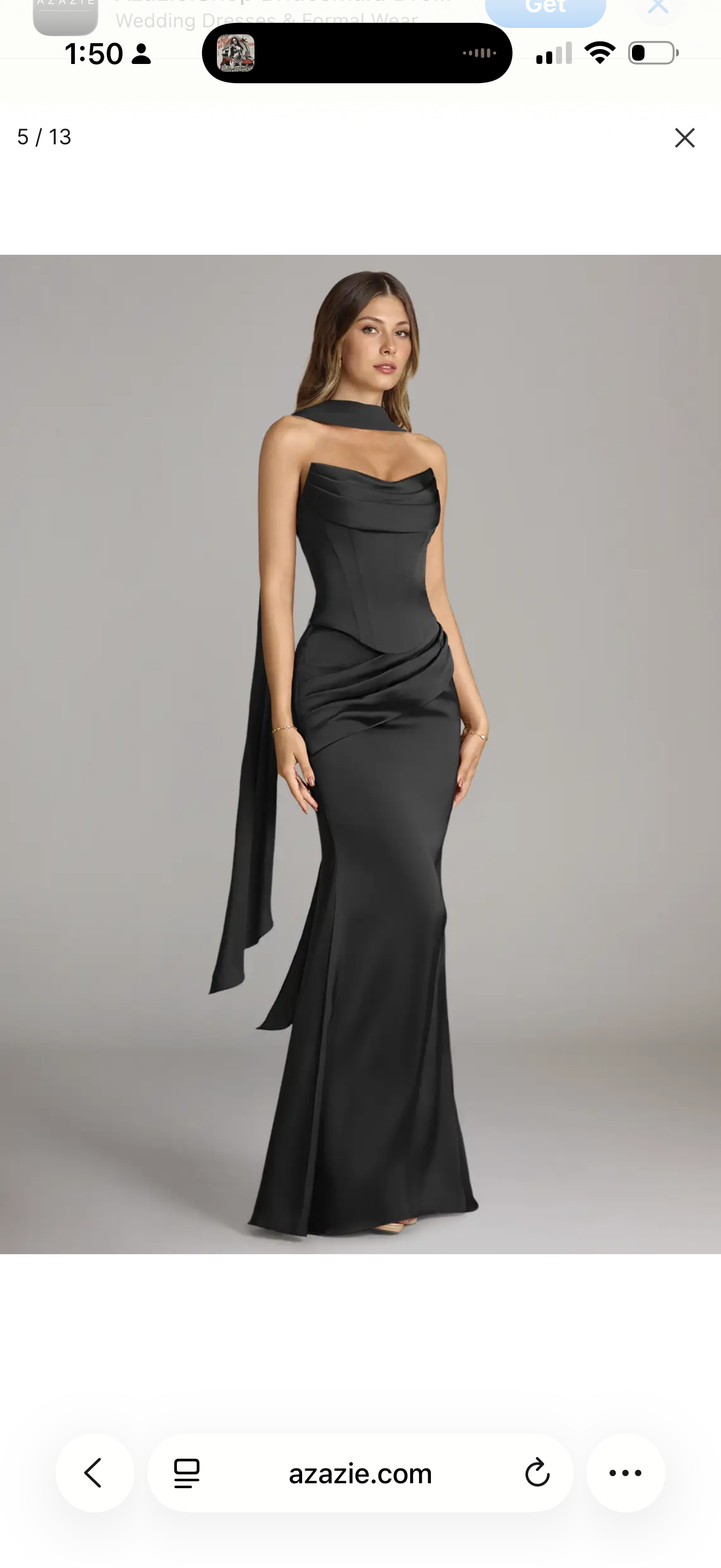Azazie Black dress