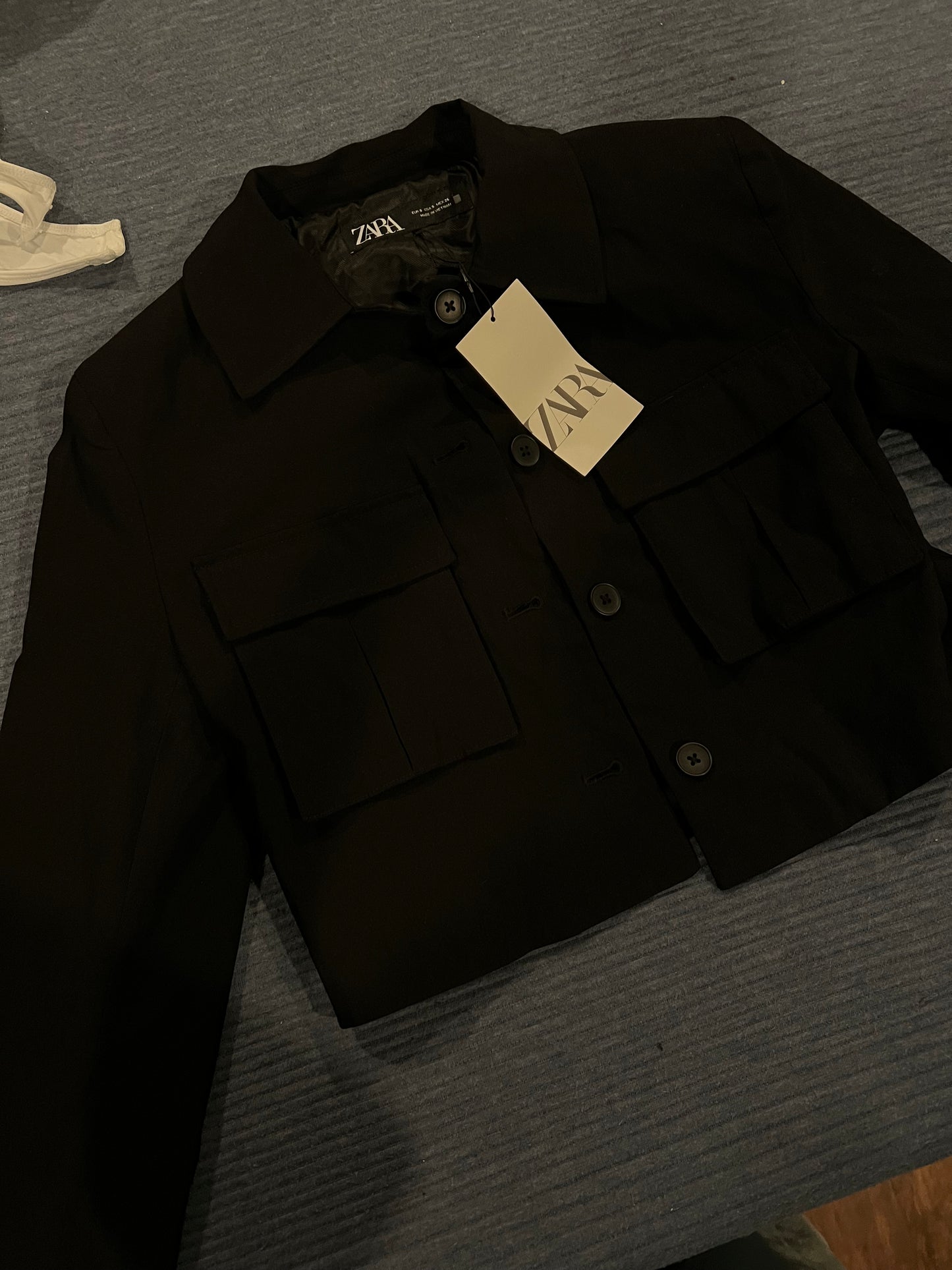 Zara Black Cropped Jacket