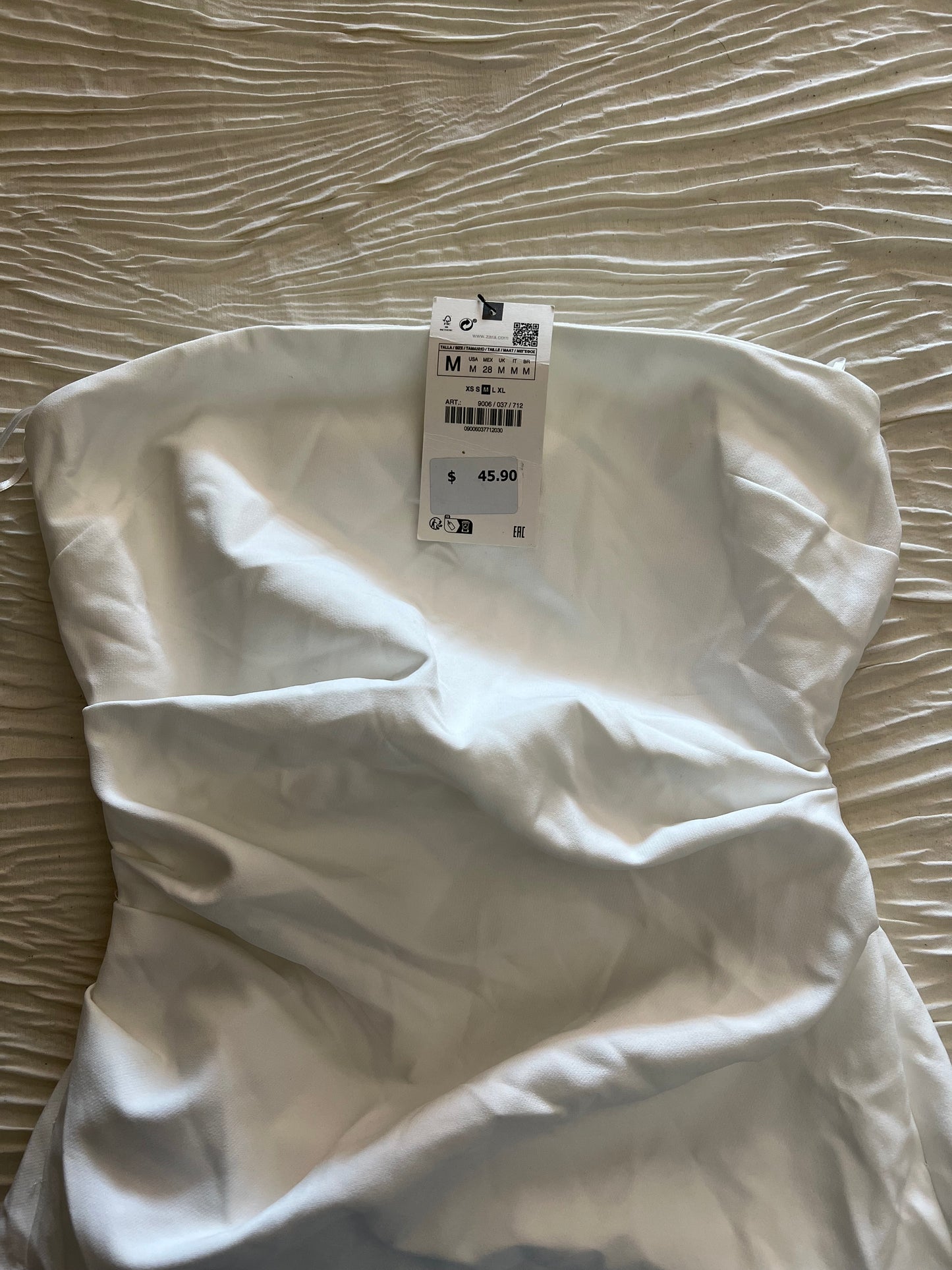 Zara White Cut Out Top