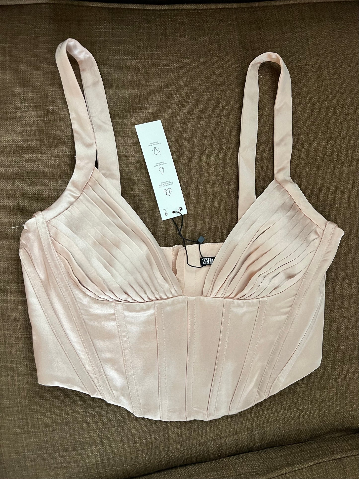 Zara Satin Corset Top