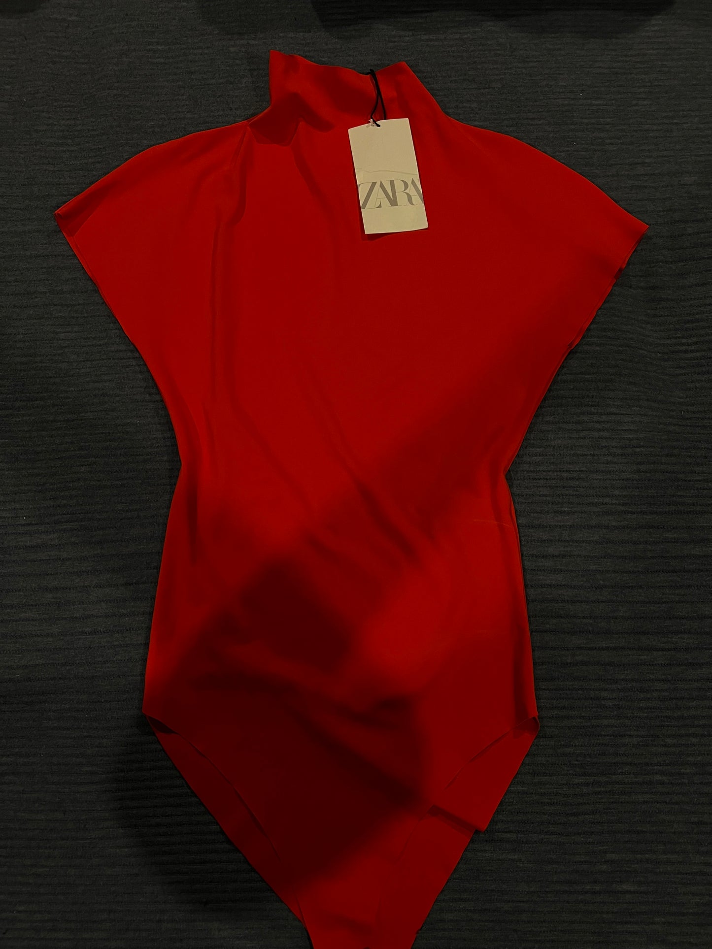 Zara Red Polyamide  Top