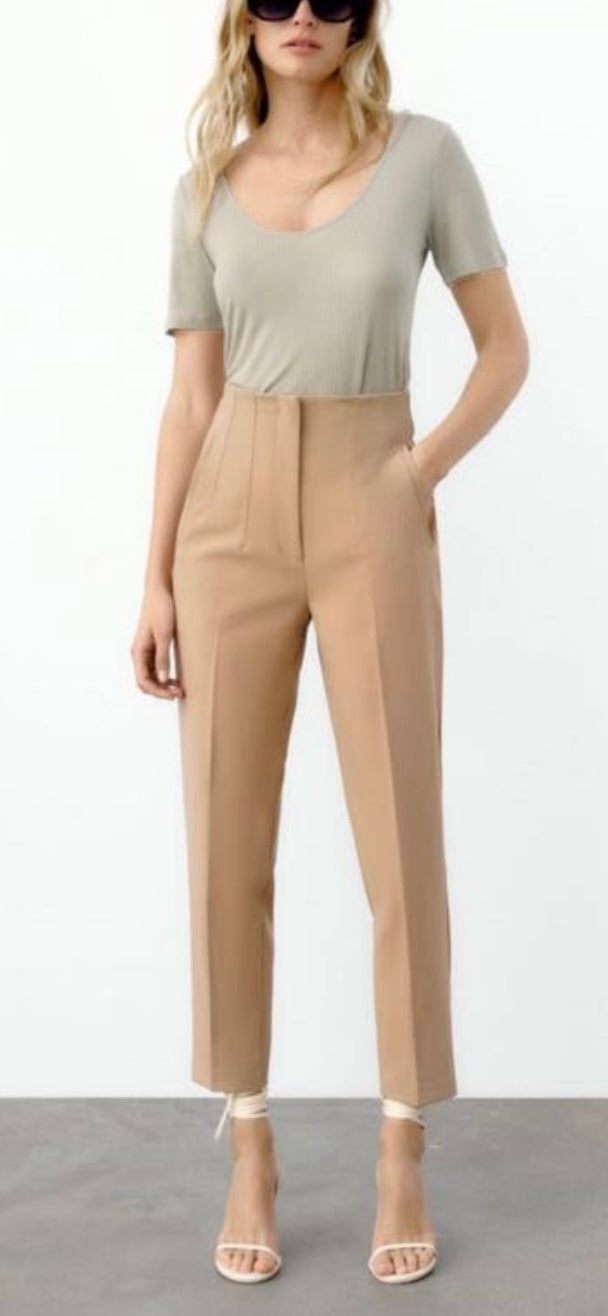 Zara Light Brown Dressing Pants