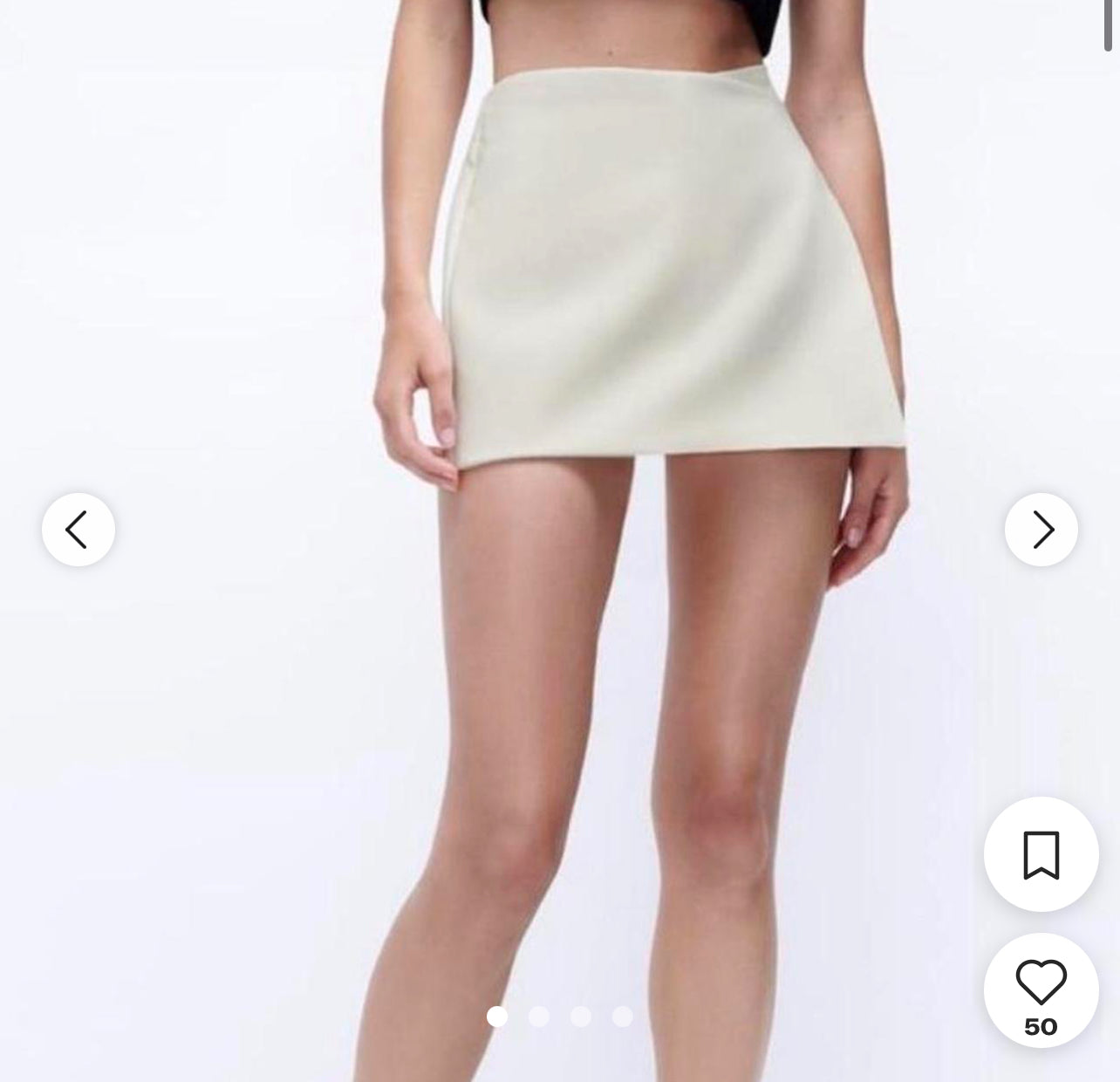 Zara White Skort