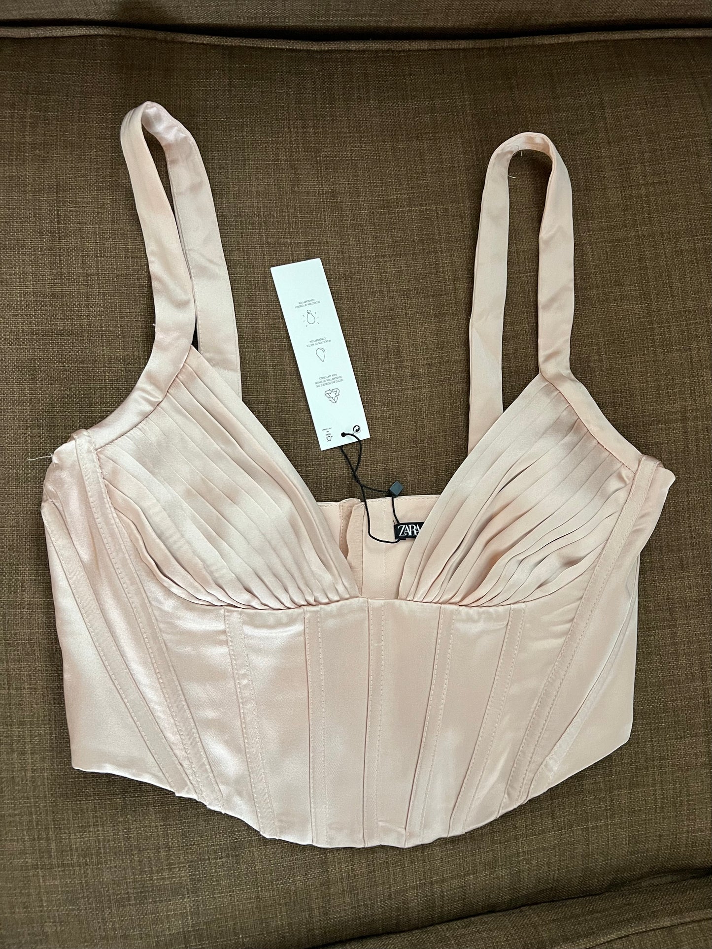 Zara Satin Corset Top