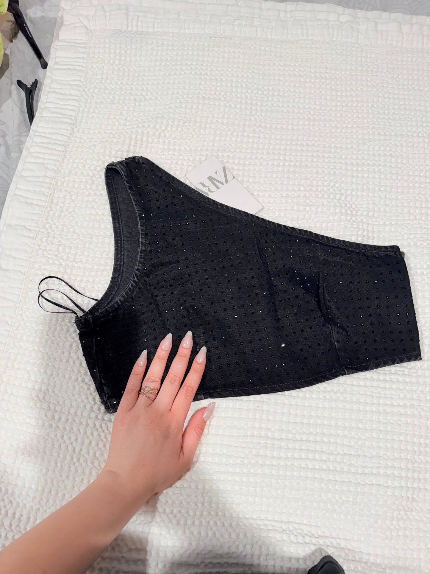 Zara Rhinestone top
