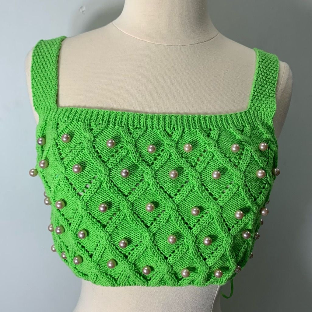 Zara Green Knit Top