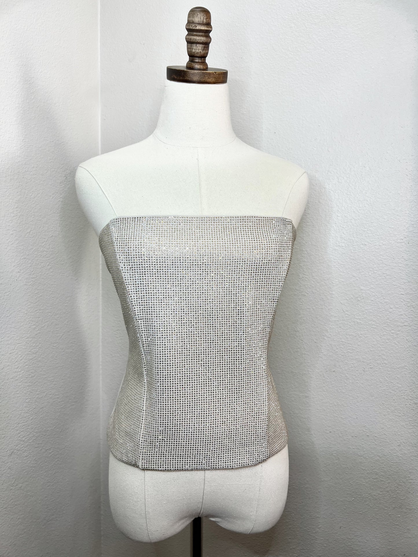 Silver Rhinestone Top