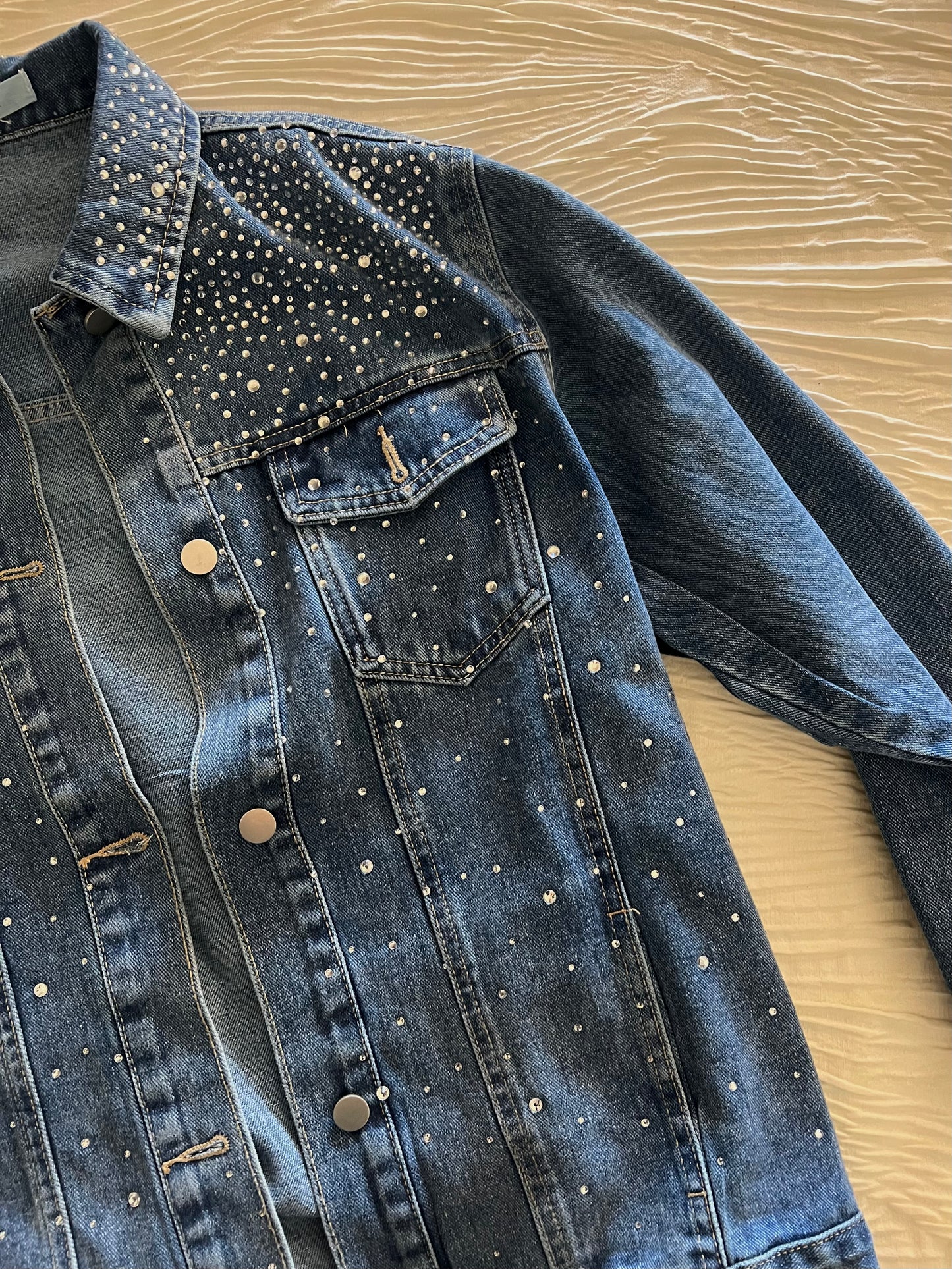 Rhinestone Denim Jacket