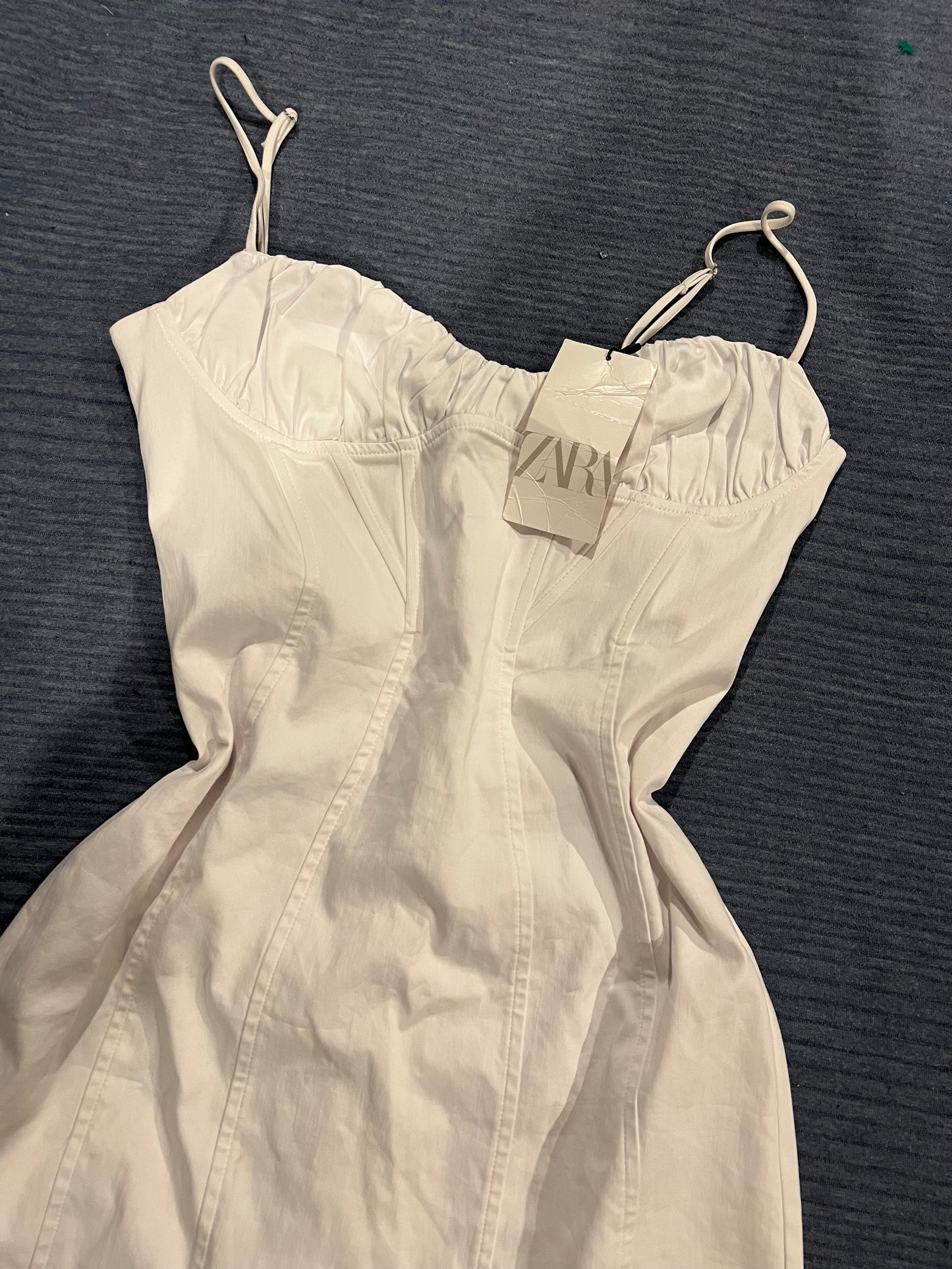 White Zara Corset Detail Dress