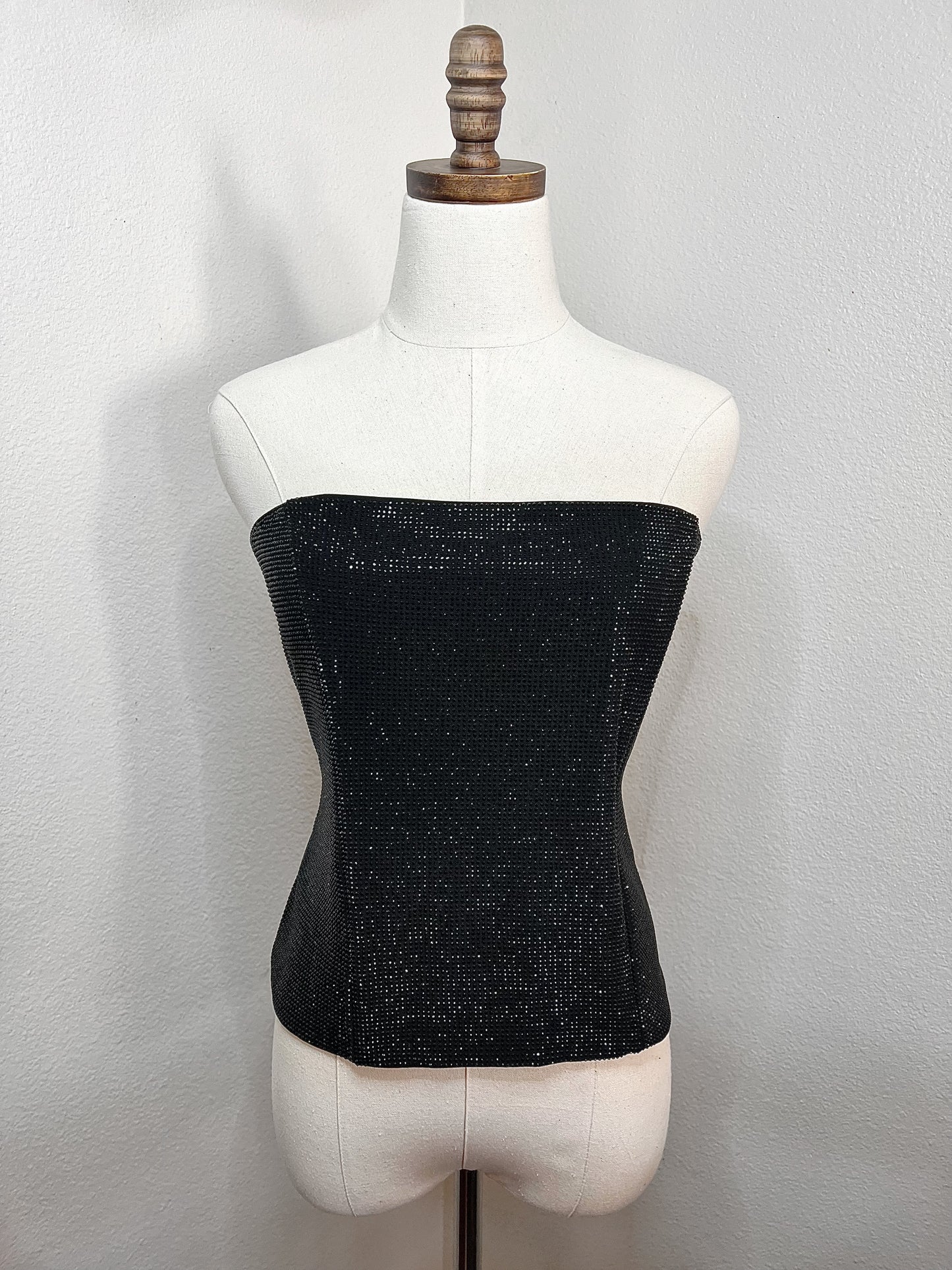 Black Rhinestone Top