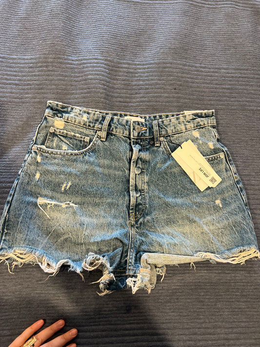 Zara Dark Denim Wash Shorts