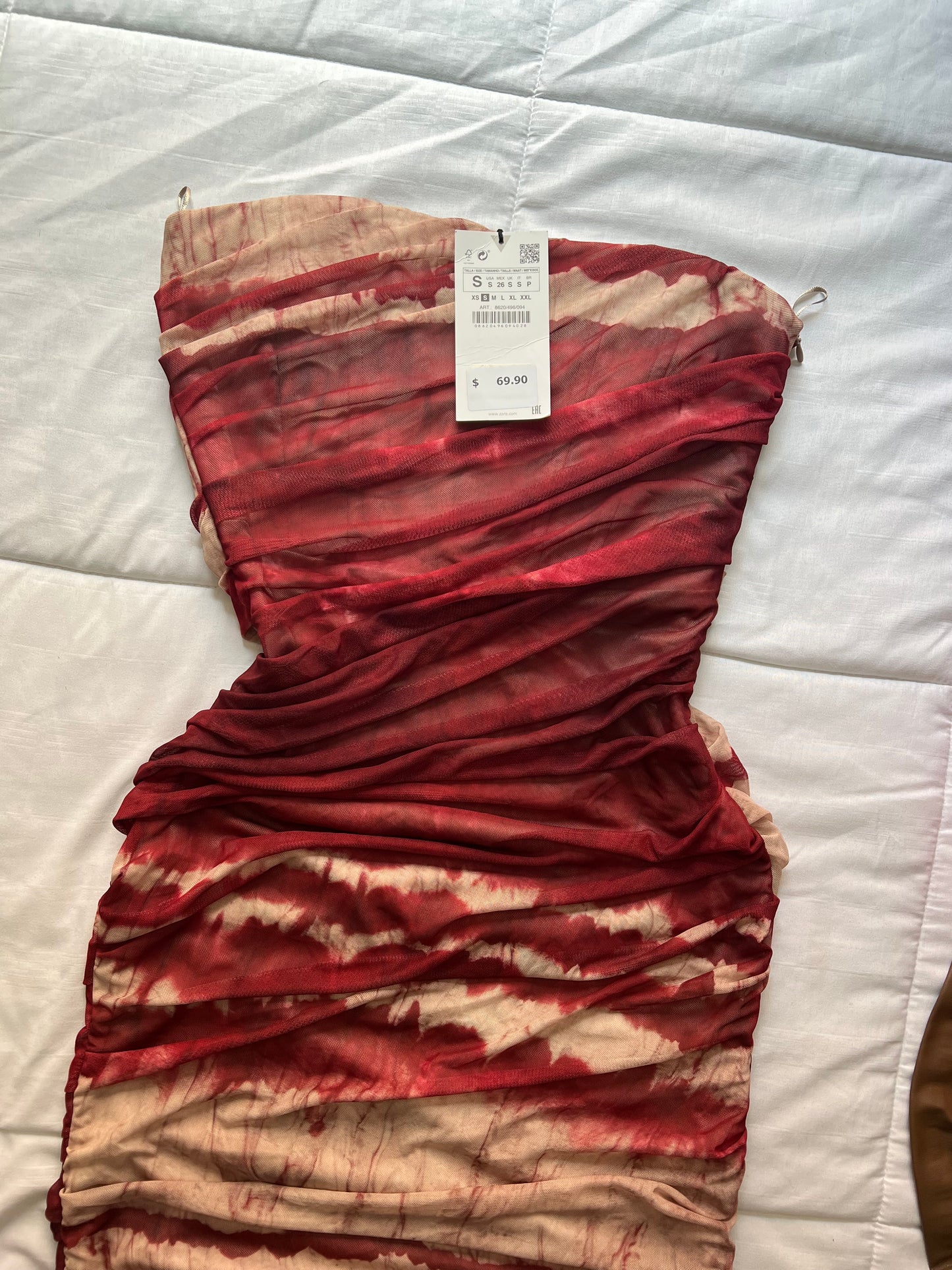 Zara Red Mesh Dress