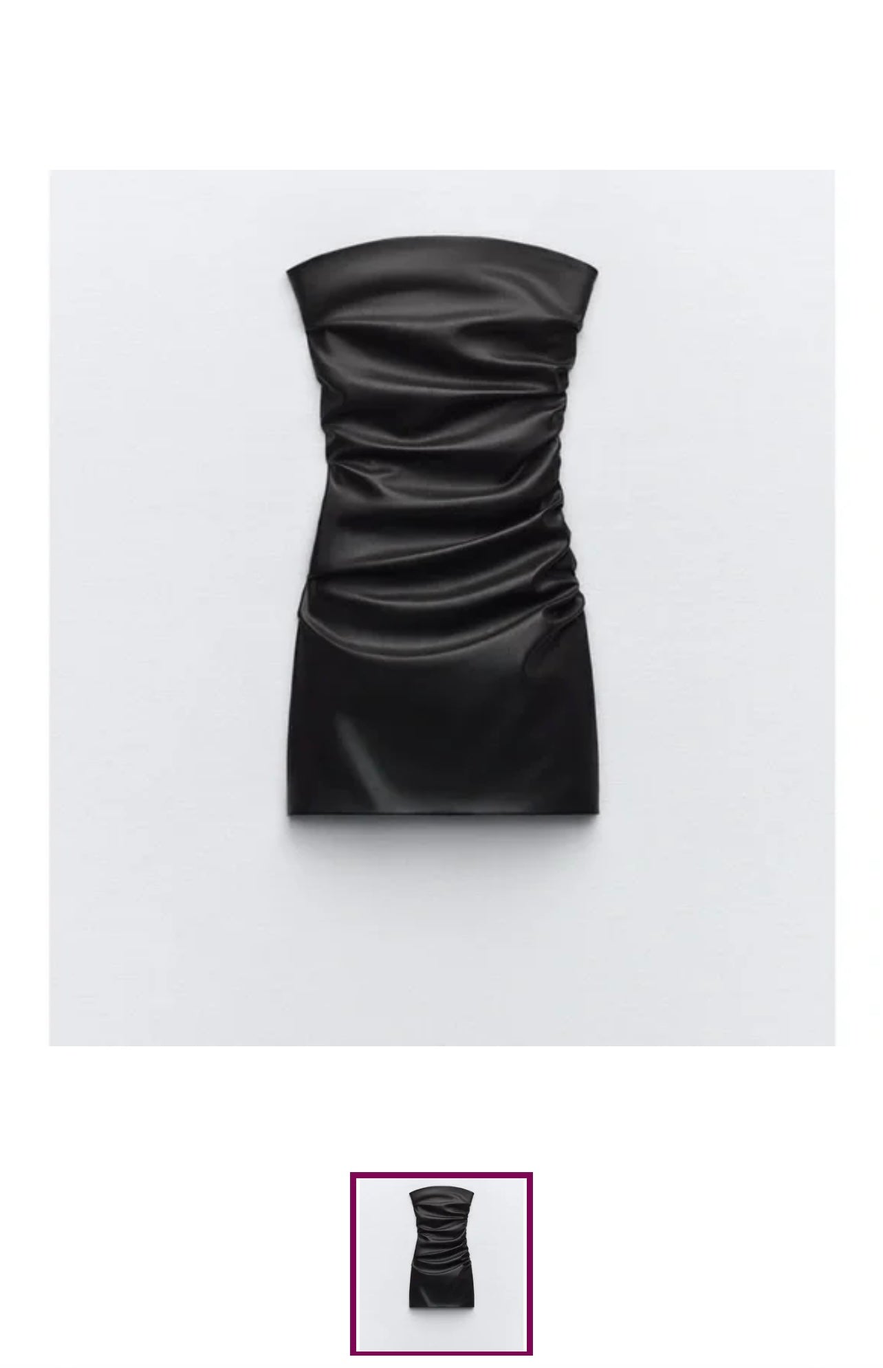 Zara Black Leather Dress