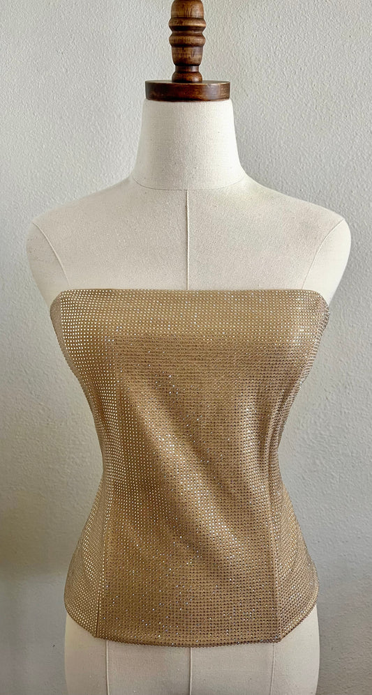 Gold Rhinestone Top