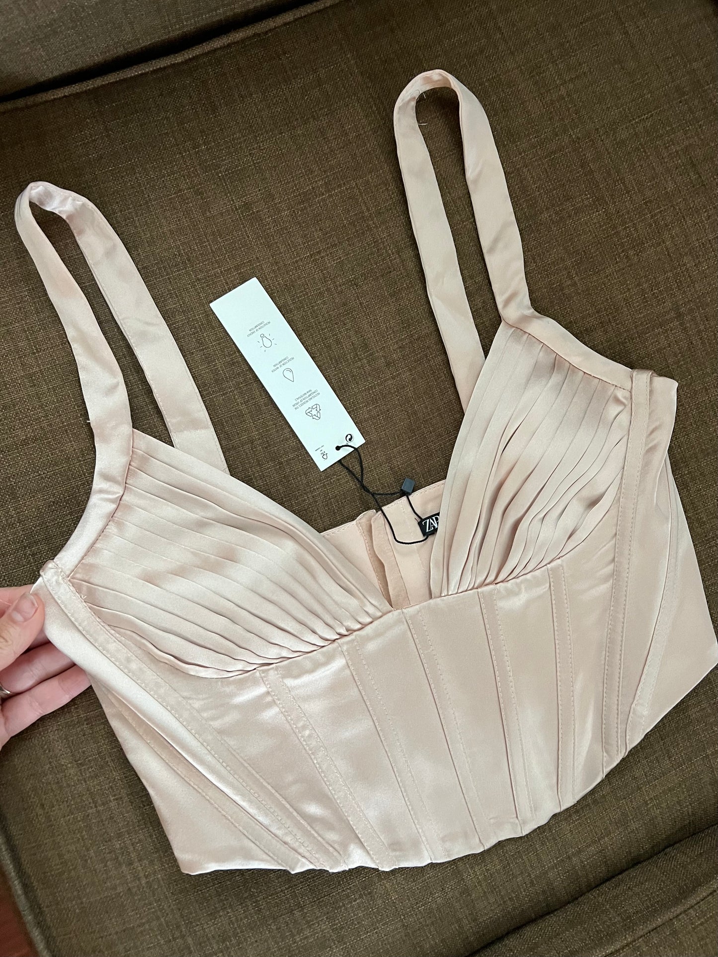 Zara Satin Corset Top