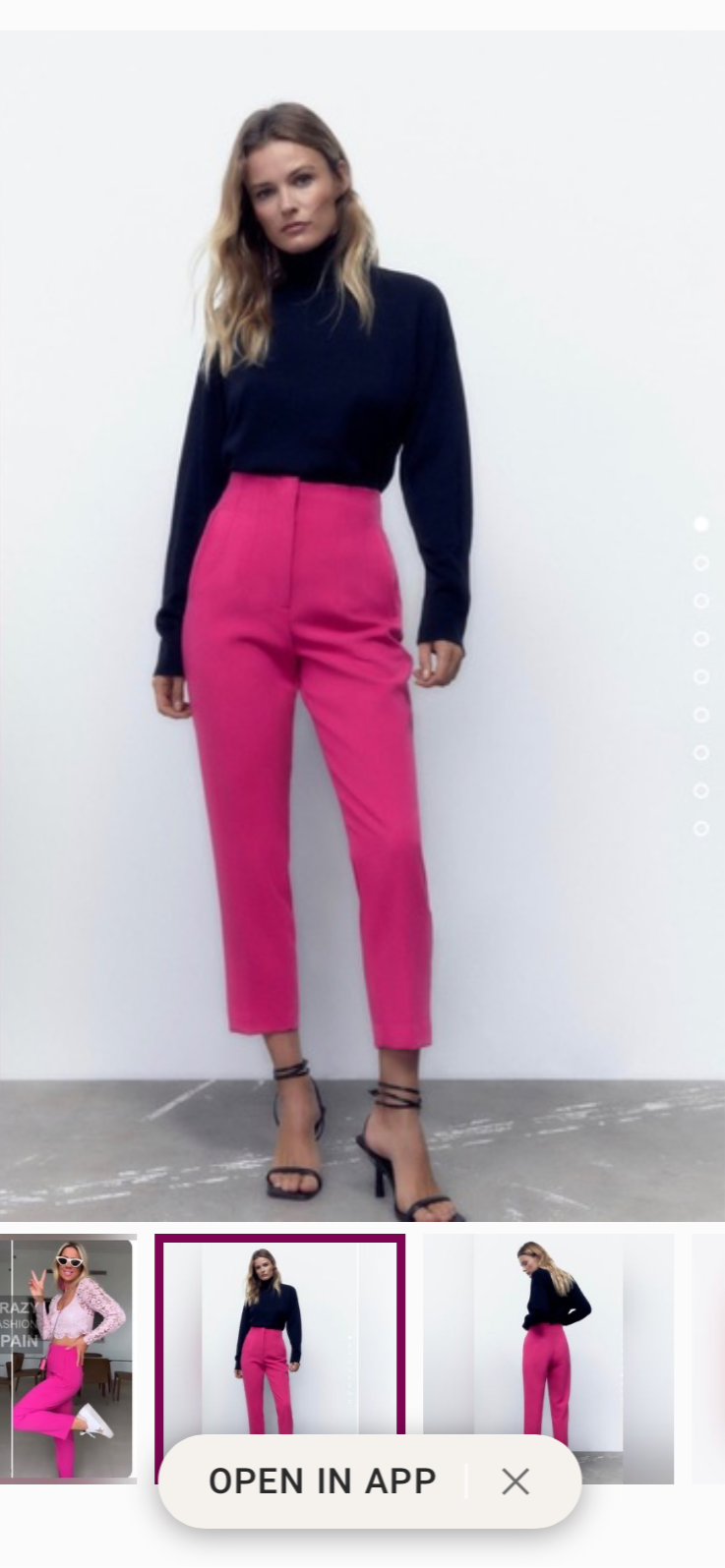 Pink Zara Dressing Pants