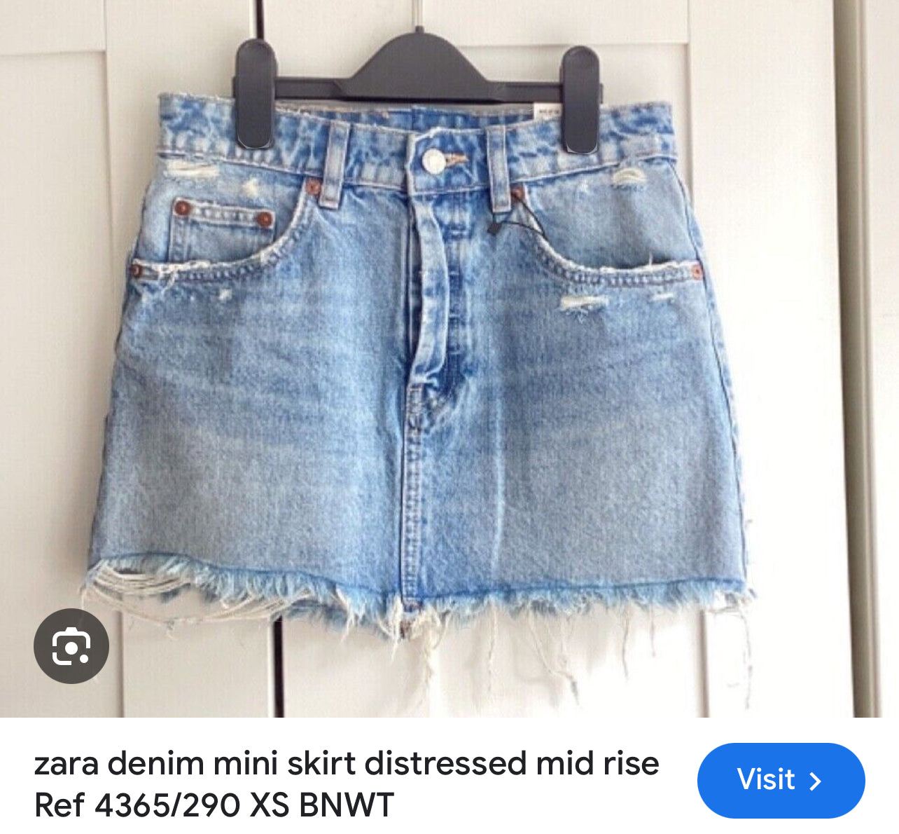 Denim Distressed Zara Skirt