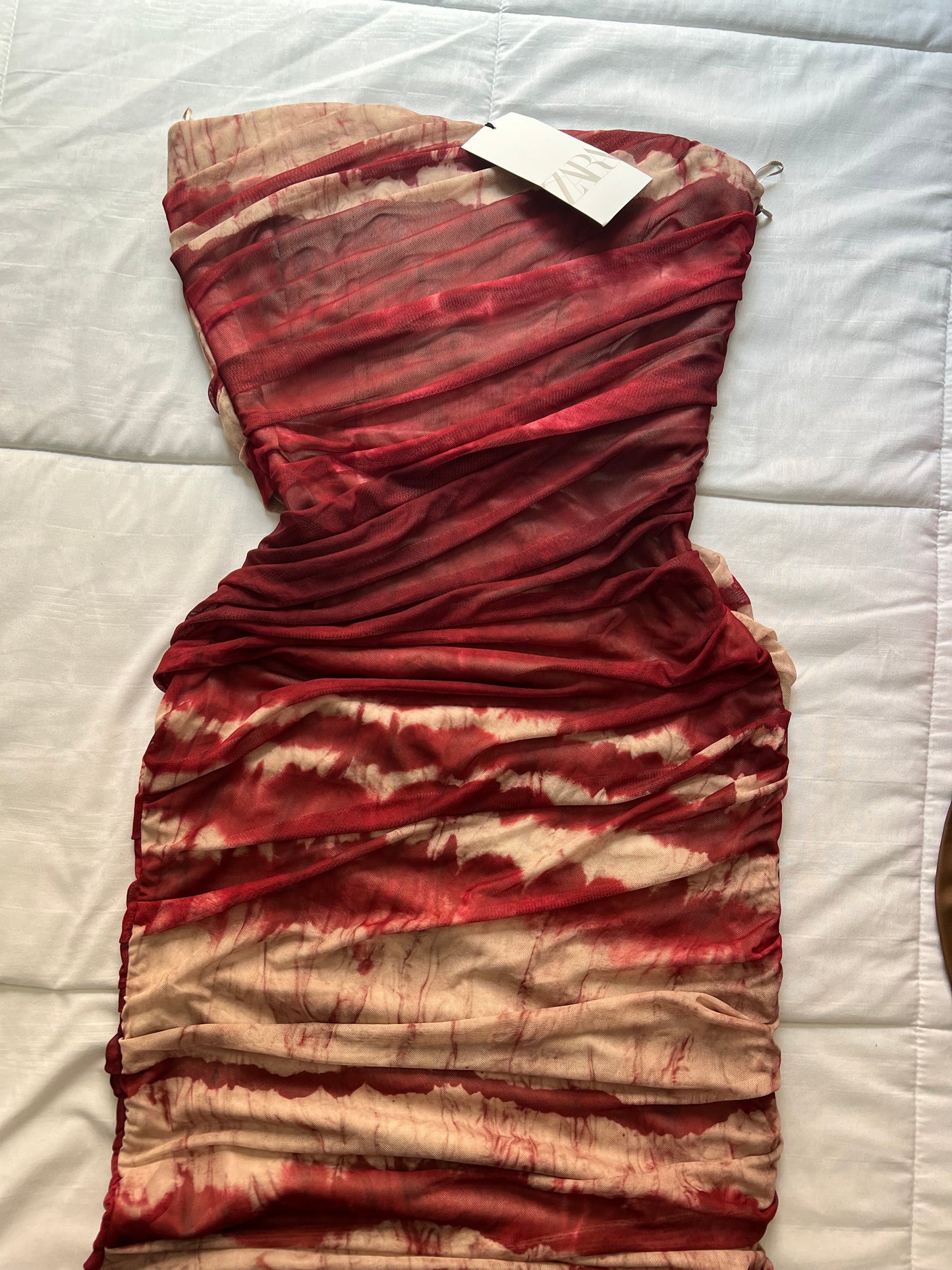 Zara Red Mesh Dress