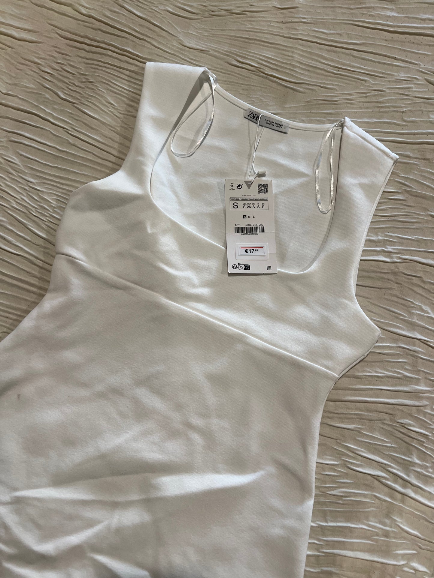 Zara White Square Dress