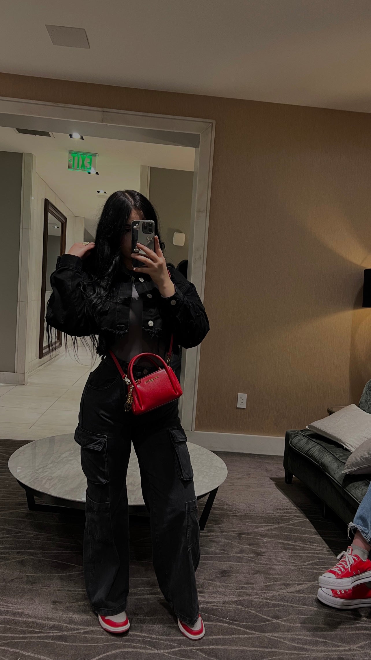 Red Karl Lagerfeld Mini handbag