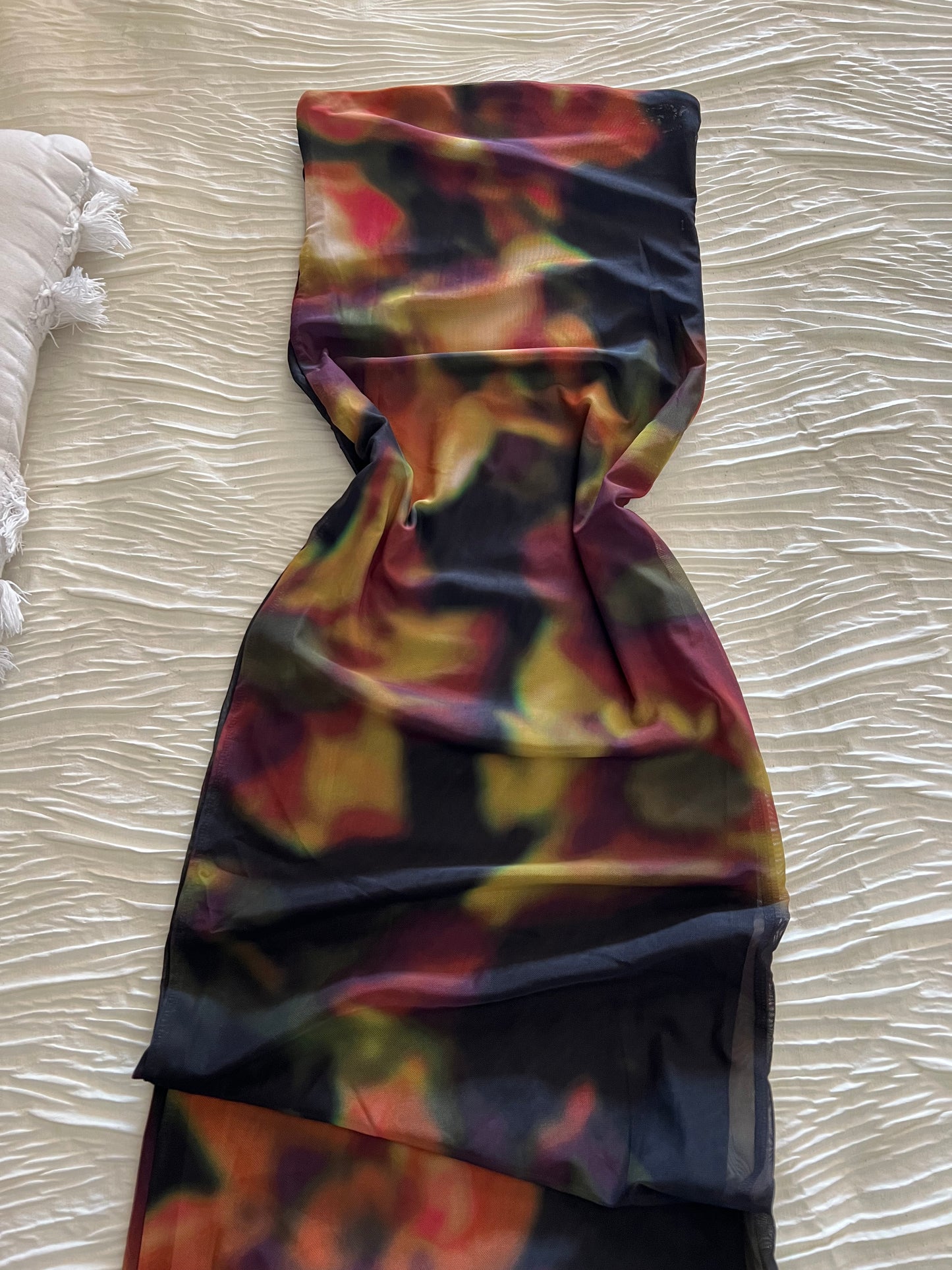 Zara Mesh Tie Dye Dress